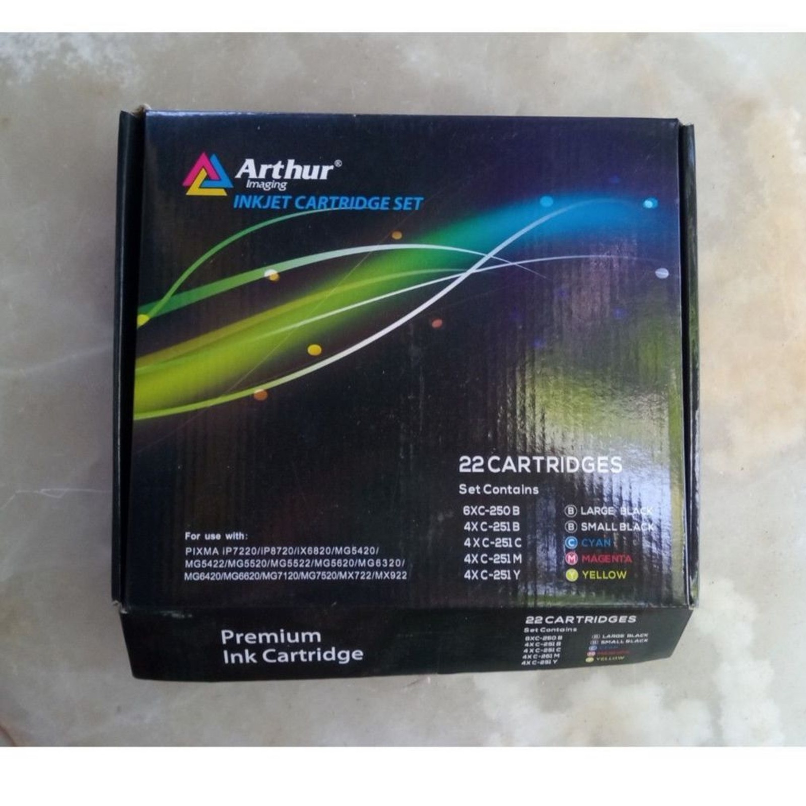 22 Pack Arthur Imaging Inkjet Cartridge Set