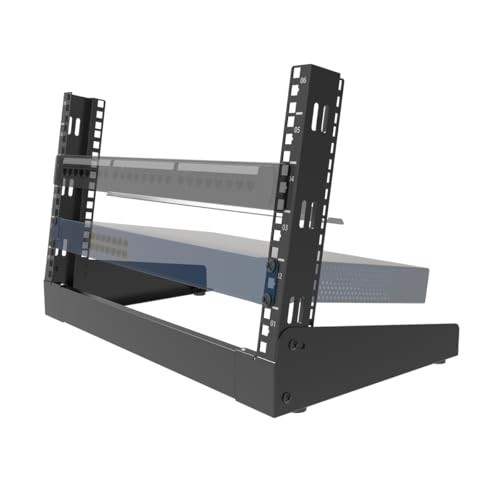 6U Desktop Network Rack, 2 Post Open Frame for IT/AV Equipment