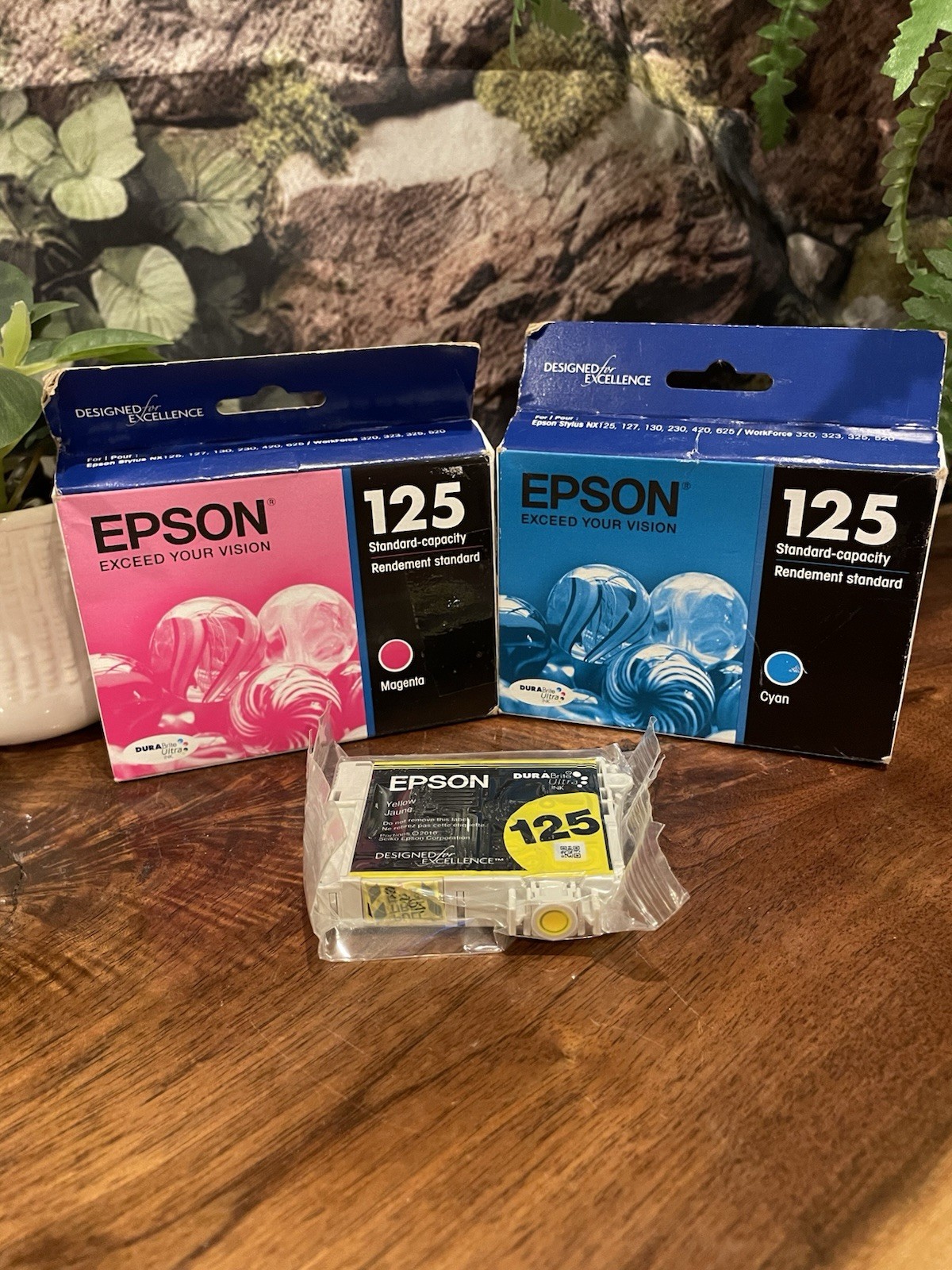 Epson 125 Tri-Color CMY Durabrite Ultra Ink Cartridges {EXPIRED 7.2023 & 1.2024}