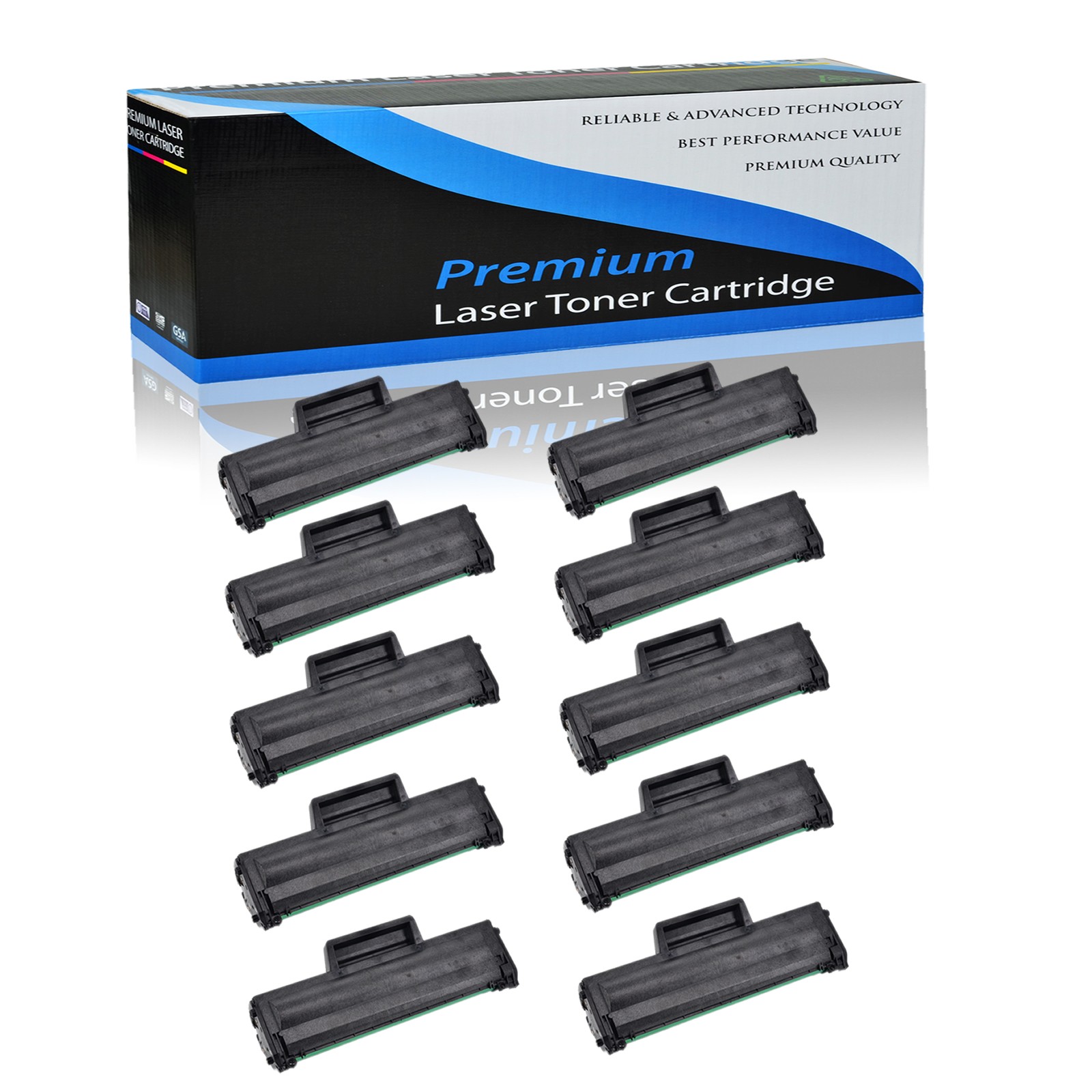 10PK MLT-D104S 104S Toner for Samsung ML-1660 ML-1661 ML-1665 ML-1666 ML-1670