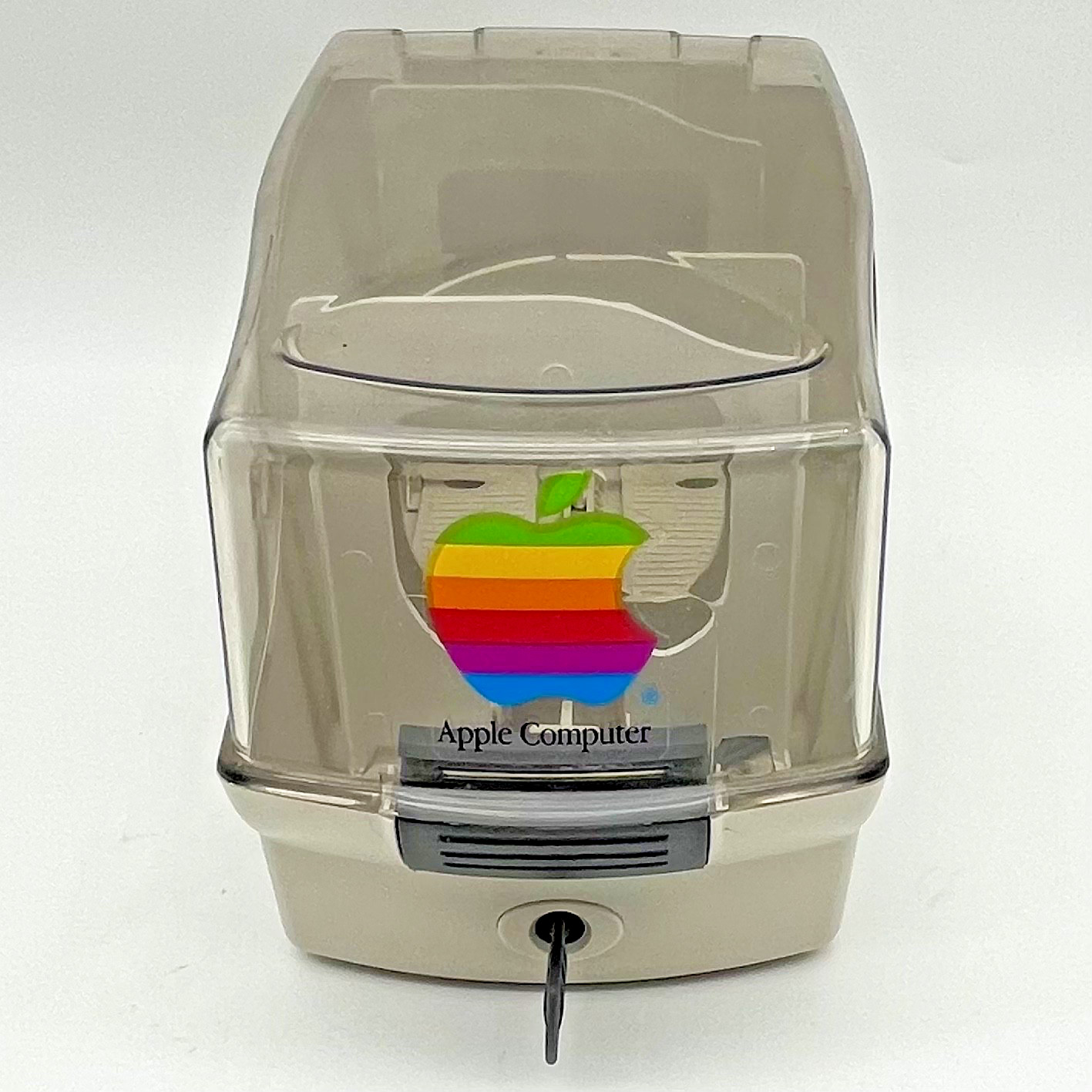 Apple Computer 3-1/2" Floppy Disk Storage Case Locking With Keys Vintage Retro