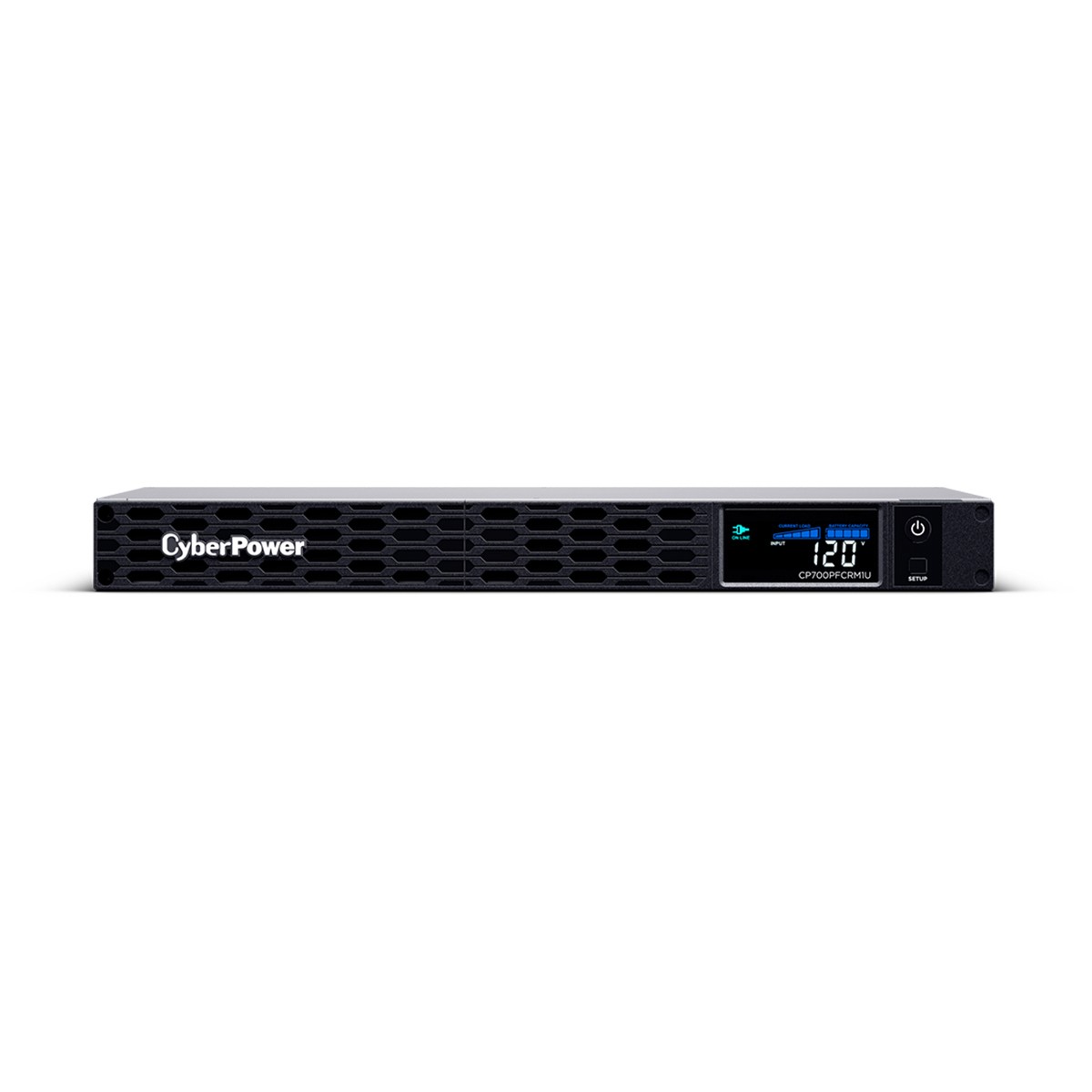 CyberPower CP700PFCRM1U 700VA/400W PFC Sinewave LCD Rackmount UPS System, Black