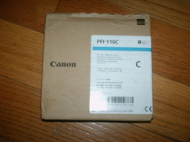 2020 GENUINE CANON PFI-110C Cyan 160ml Ink Tank TX-2000/3000/4000 FACTORY SEALED