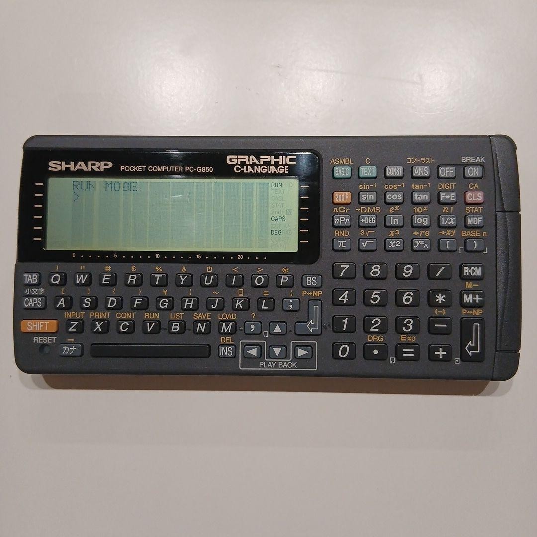 SHARP PC-G850 Pocket Computer Unit Only Battery Operated Power Supply Tested　