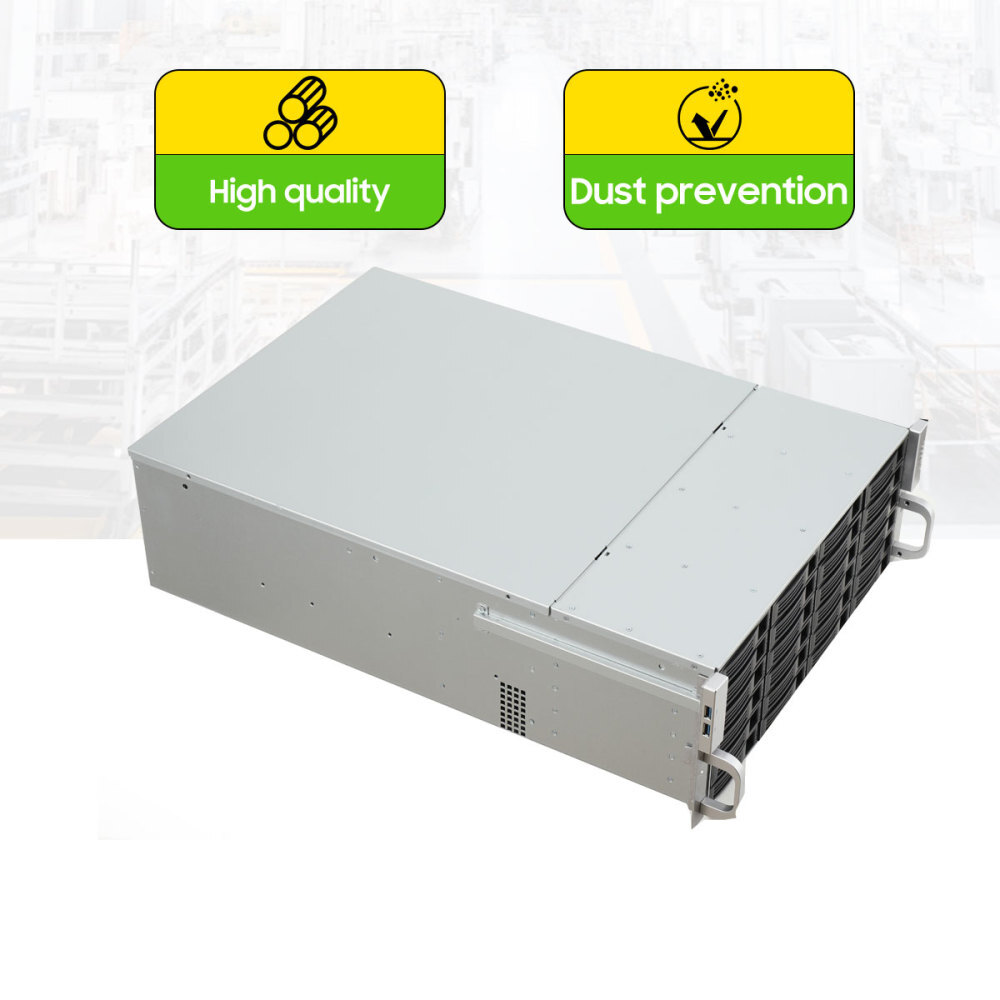 4U Rackmount Server Steel Case 26.6'' x 16.9'' x 7'' SATA (II or III) / SAS 6G