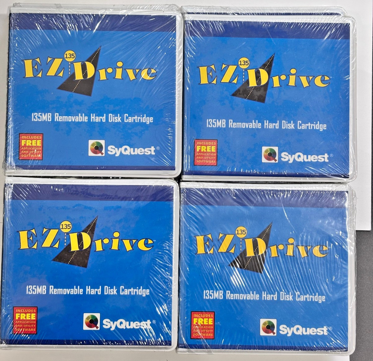 SyQuest Technology EZ135 Removable Hard Disk Cartridge, Lot of 8 – NEW