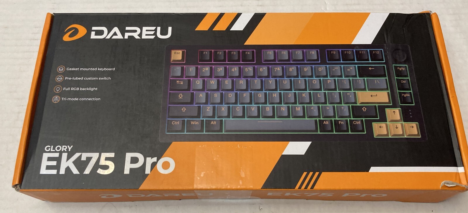 DAREU EK75 PRO Wireless 75% RGB Hot-Swappable Mechanical Gaming Keyboard RGB