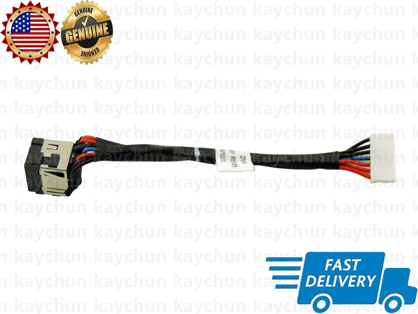 Original DC Power Jack Cable plug in charging port For Dell Laptop 50.4IP05.101
