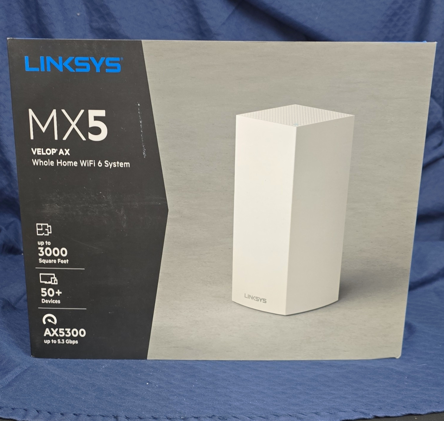 Linksys MX5 Velop AX WiFi 6 Tri-Band AX5300 Mesh Router MX5300 White