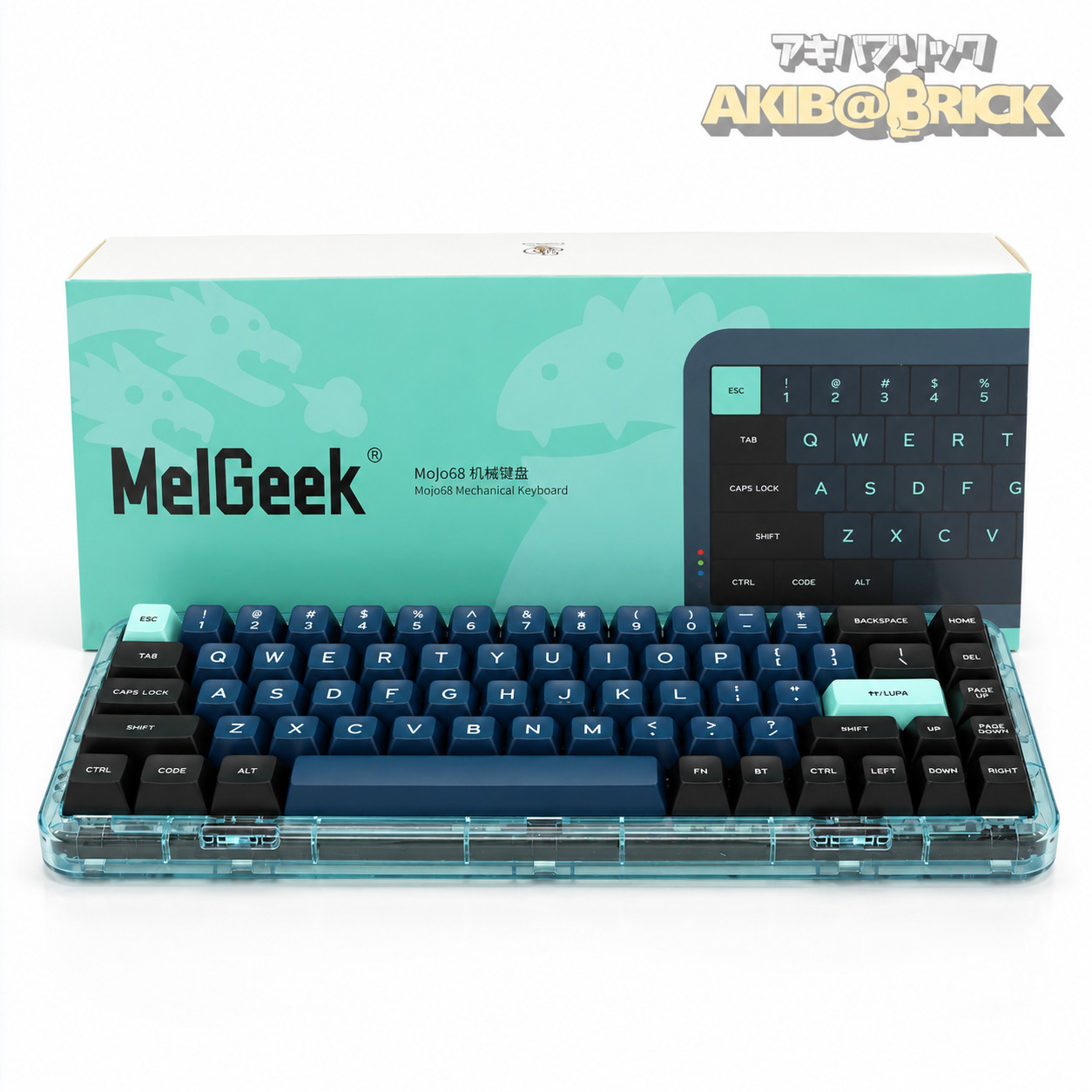 MelGeek Mojo68 Mechanical Keyboard Brown Switch USB Bluetooth Japan Tested