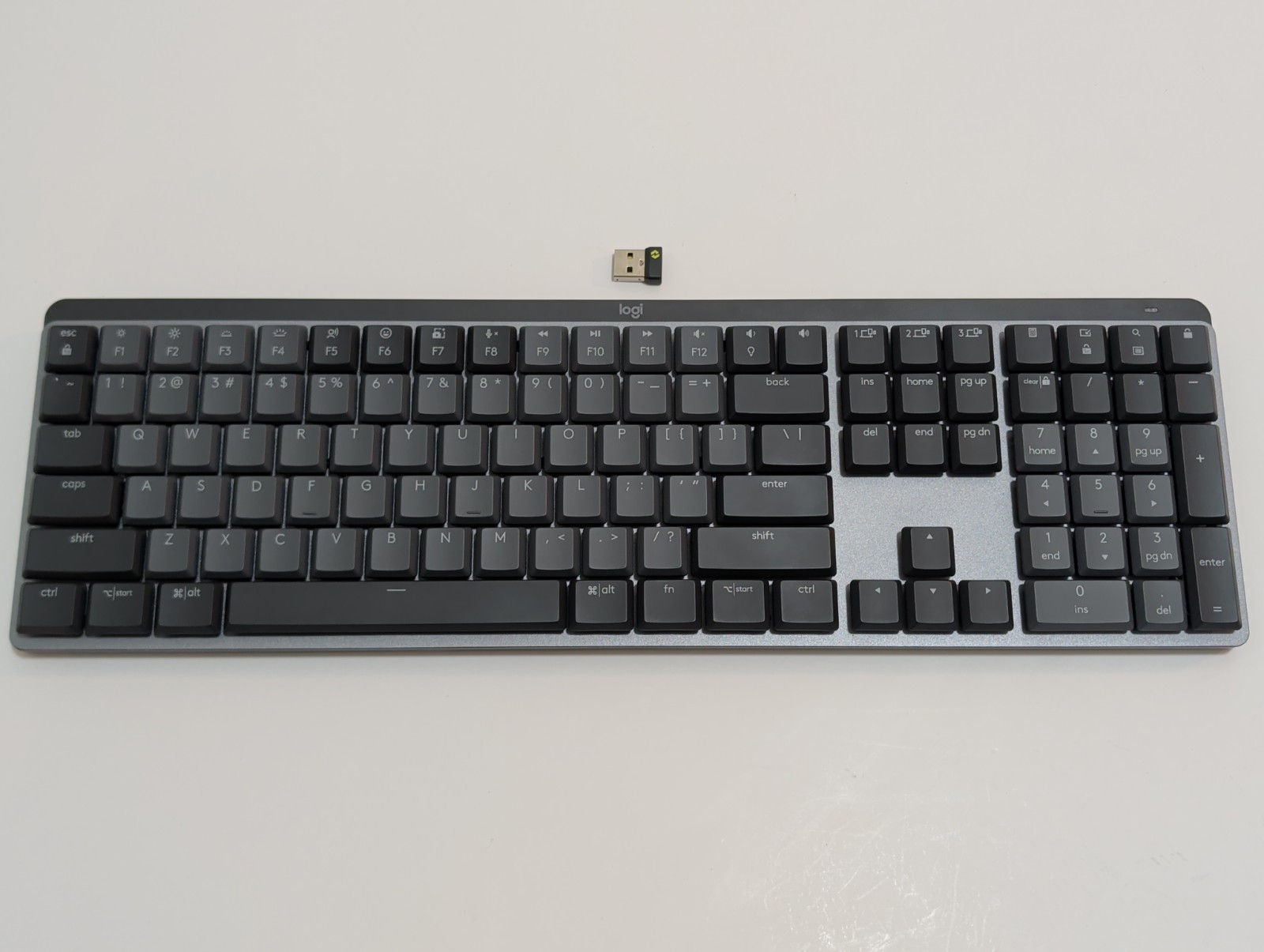 Logitech MX Mechanical Wireless Performance Keyboard Graphite Tactile w/ Dongle