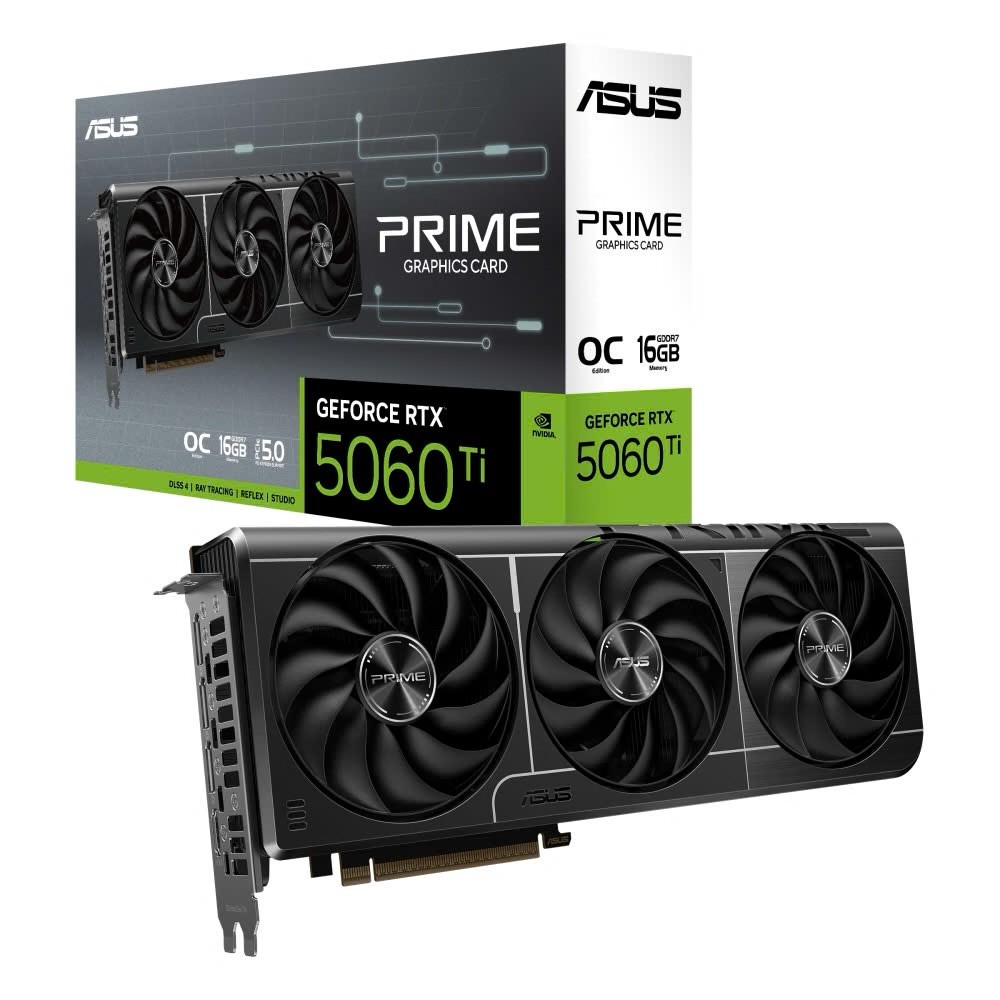 ASUS Prime GeForce RTX 5060 Ti OC 16GB GDDR7 Graphics Card