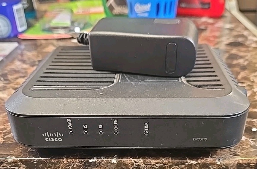Cisco DPC3010 Cable Modem With Power Cord Black - Works