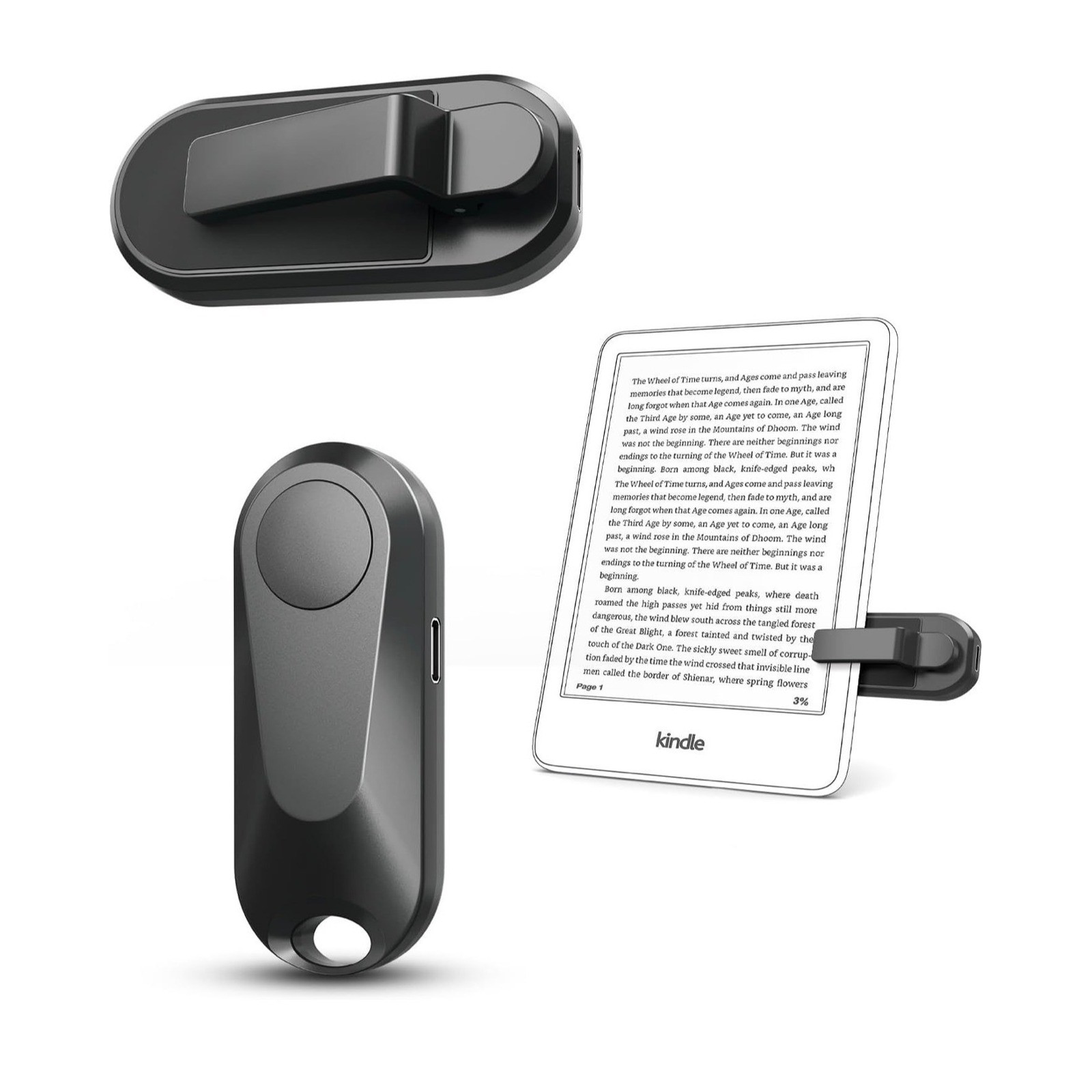 DATAFY Remote Control Page Turner Kindle Paperwhite Oasis iPad Black RF Clicker