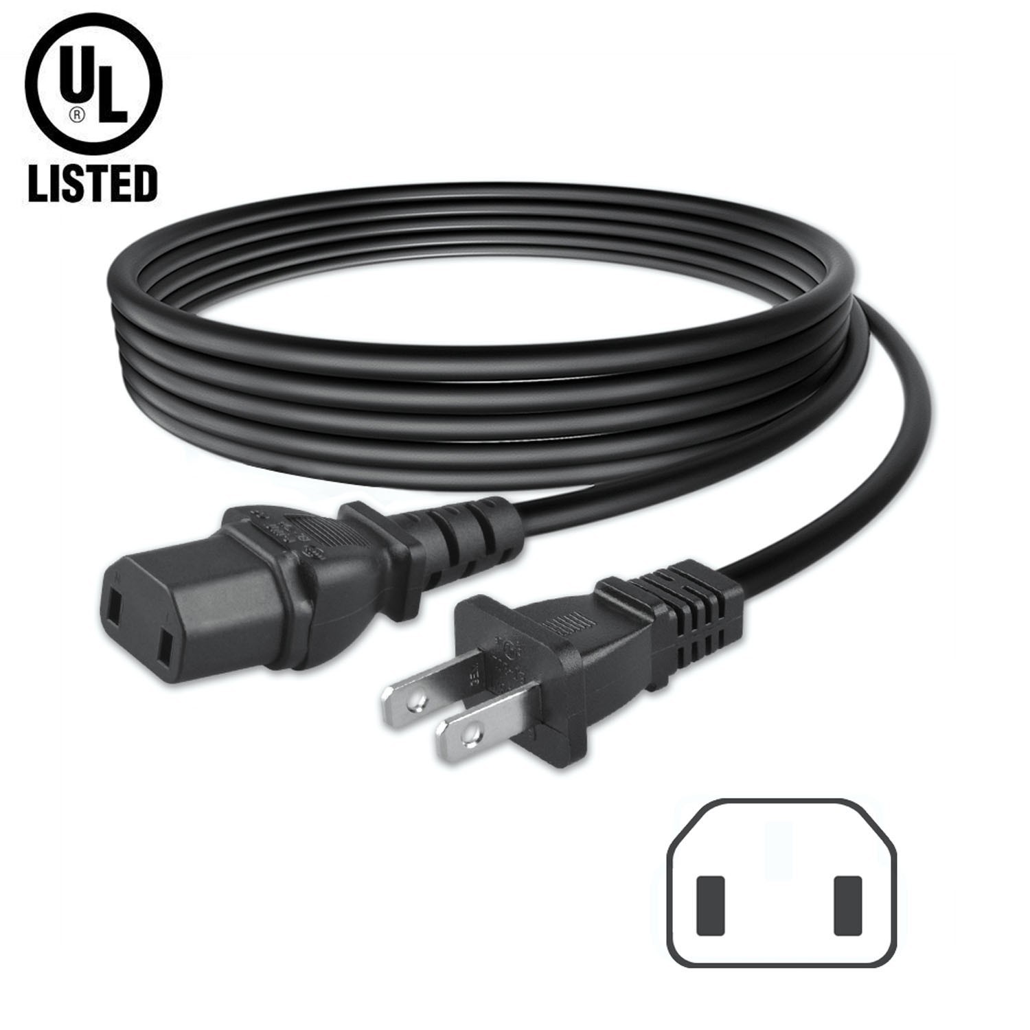 6ft UL AC Power Cord For Definitive Technology BP-8040ST SuperTower