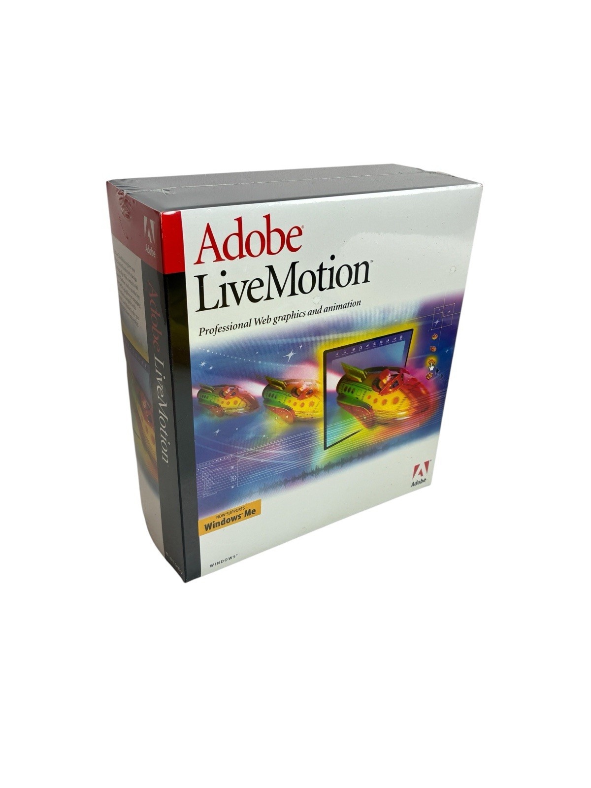 SEALED Adobe Live Motion PC Box 2000 Windows ME/NT/98 Retro Web Design
