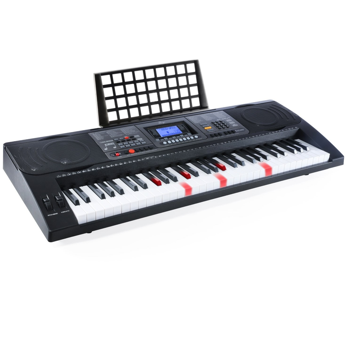 Joy 61 Lighted Keys Keyboard with Touch Sensitive &USB-Midi(App) (KL-92UT)