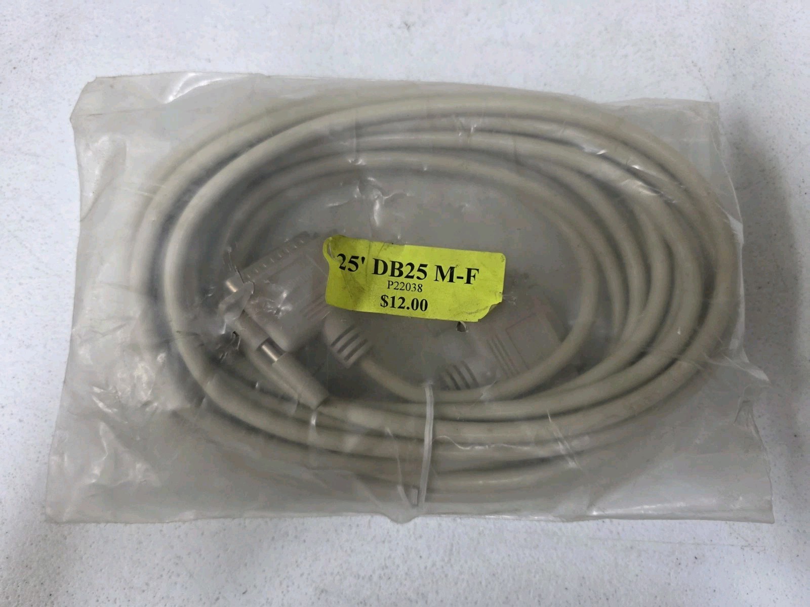25 Foot DB25 Male To Female Serial Cable