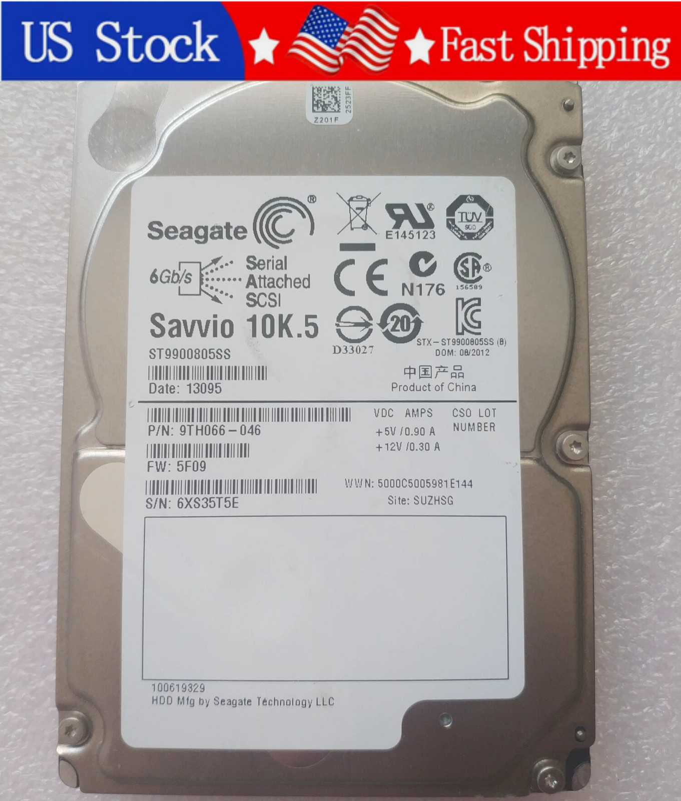 New Seagate ST9900805SS 900GB SAVVIO 10K.5 10K RPM SAS 6Gb/s 2.5" HDD Hard Drive