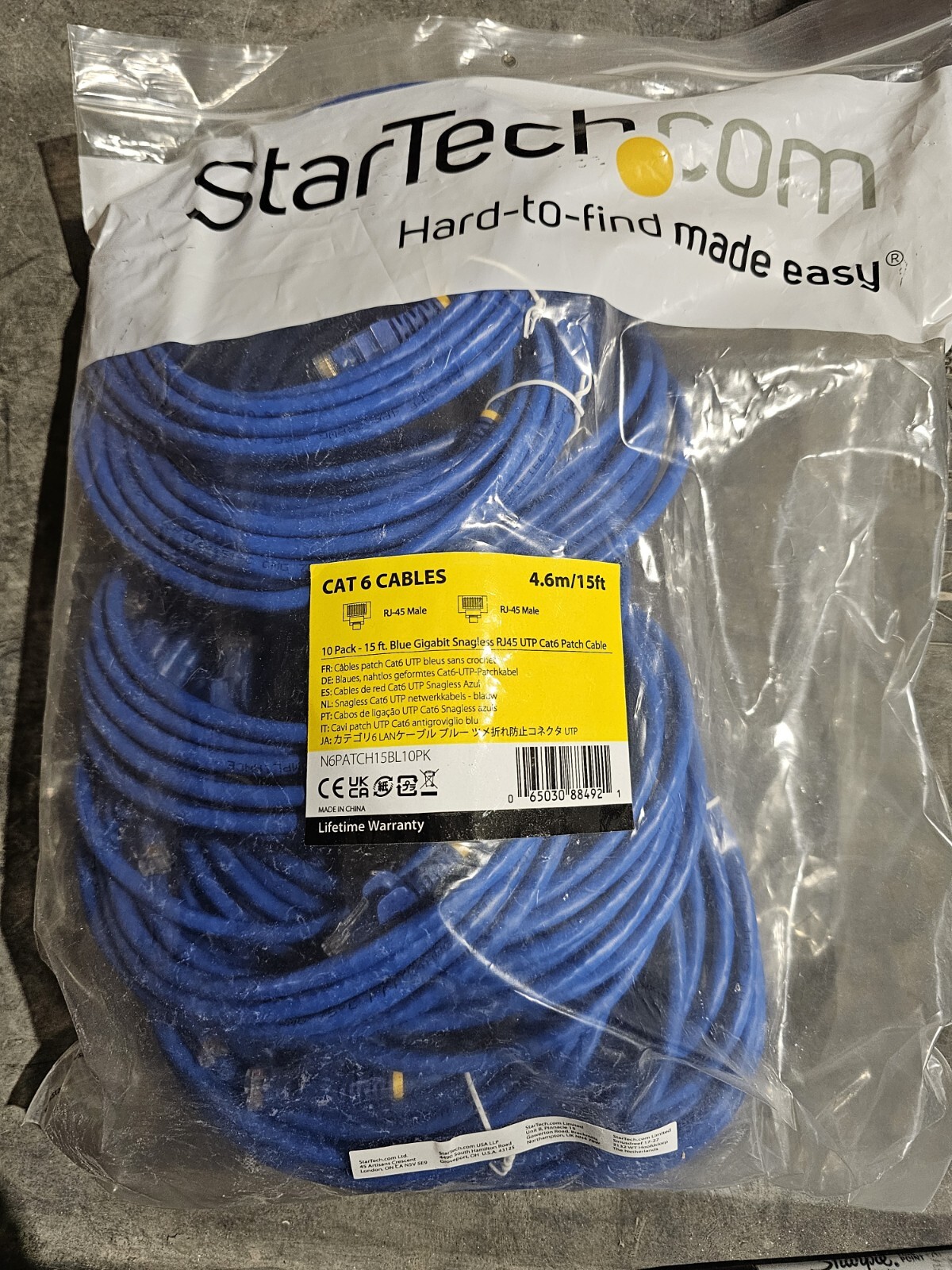 Startech Patch Cables 15' 10pack