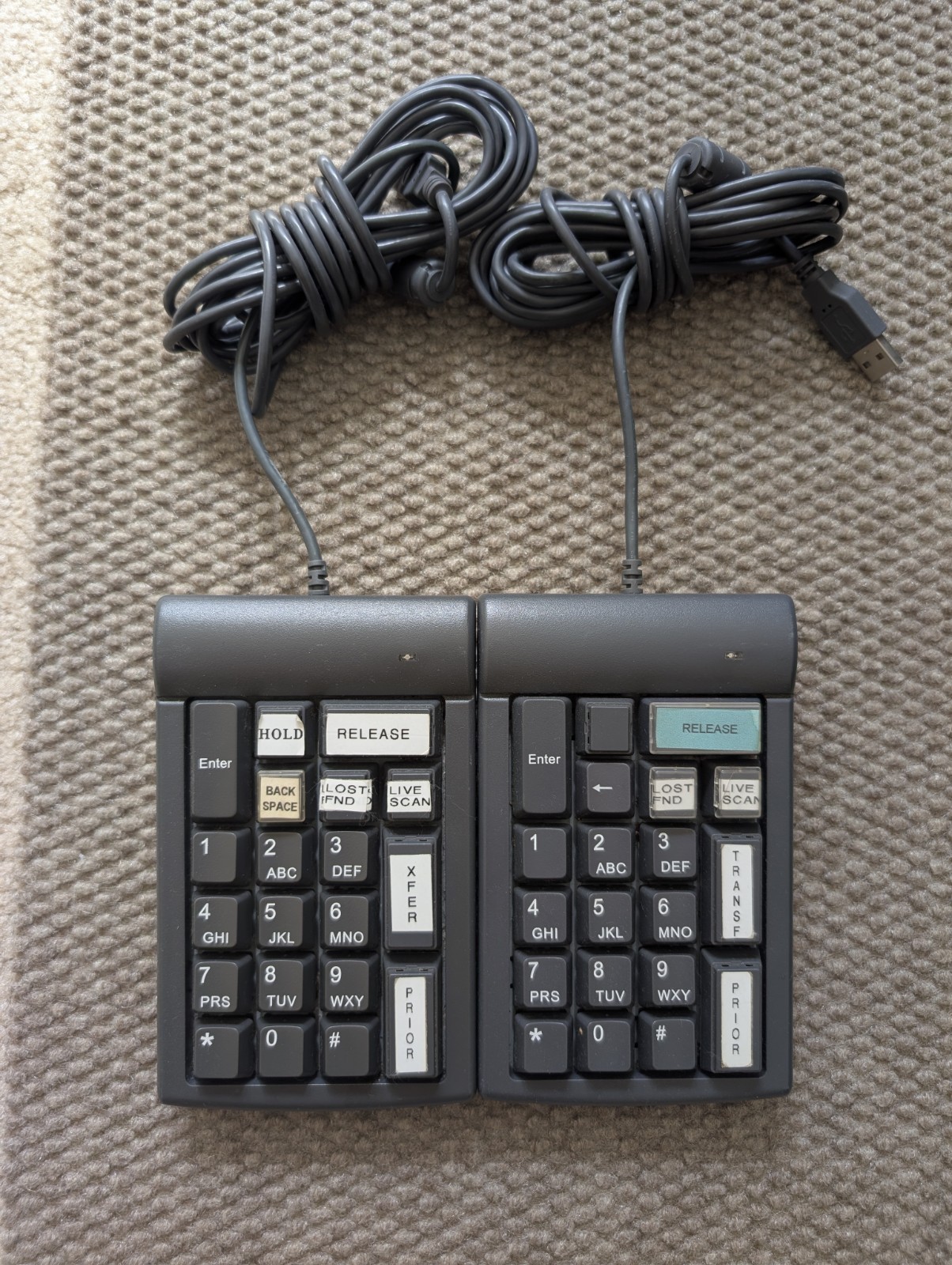 Genovation Controlpad 5855 Mechanical Keypad Lot Of 2 Cherry MX Black