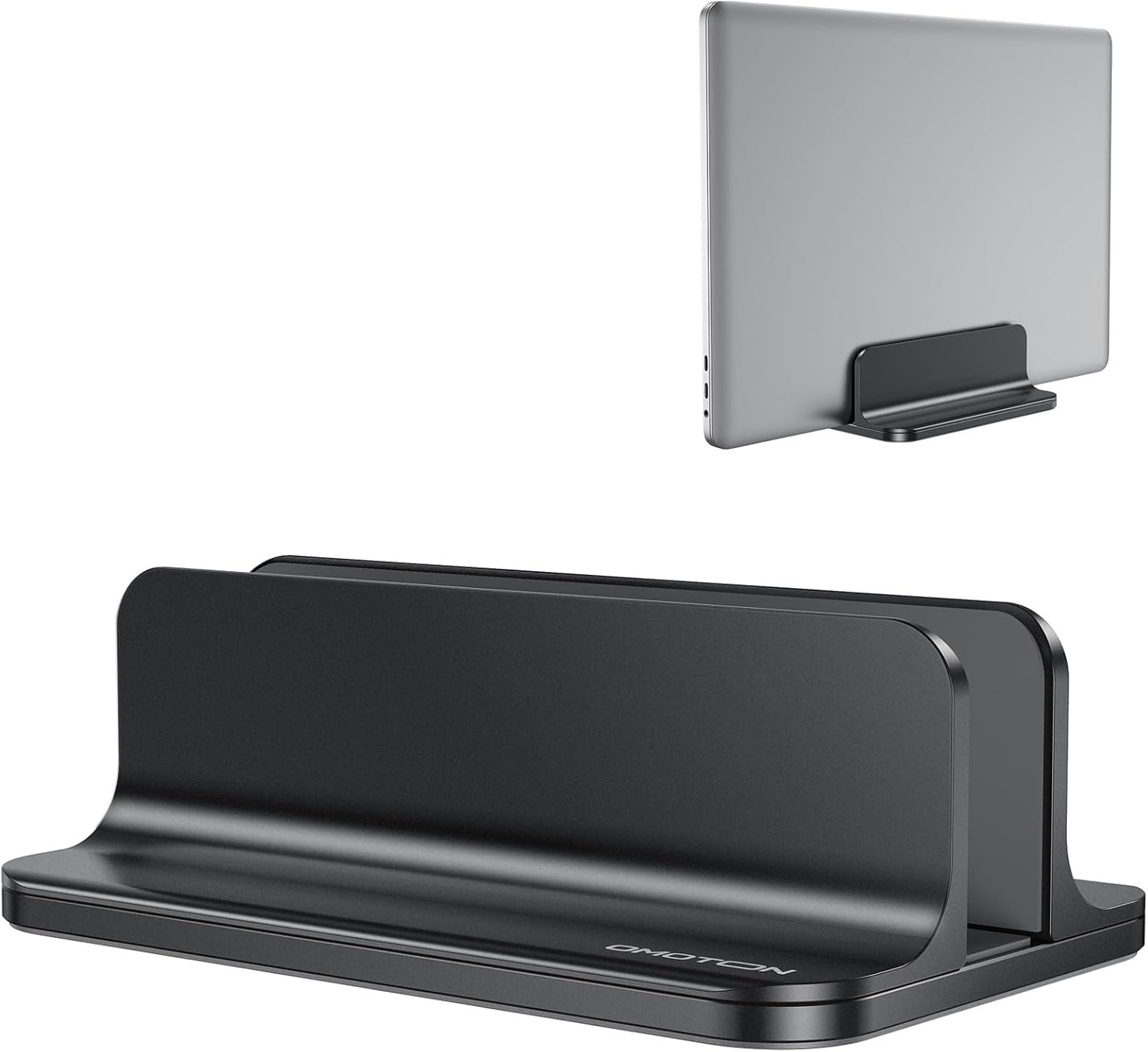 OMOTON Vertical Laptop Stand Holder, Adjustable Dock for Macbook, Black