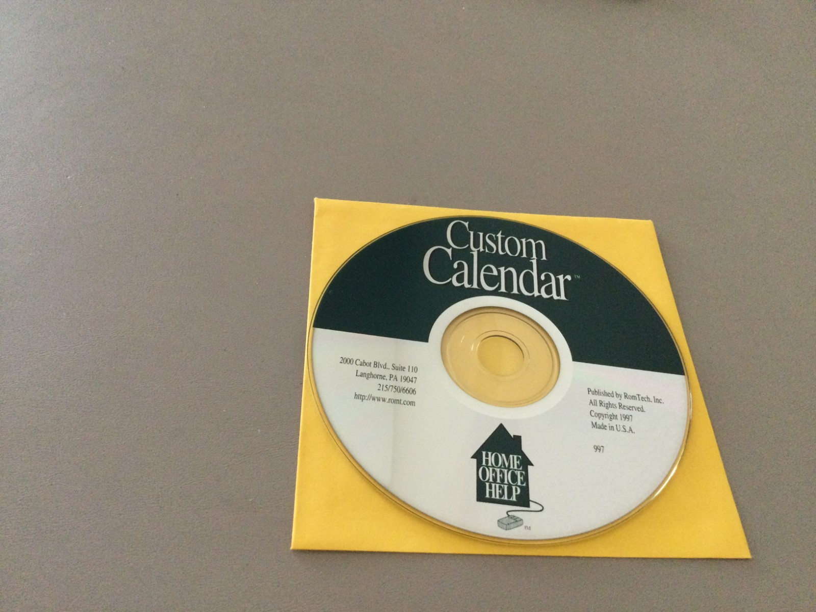 Custom Calendar-Home Office Help/Disk Only/No Tracking/Free Shipping