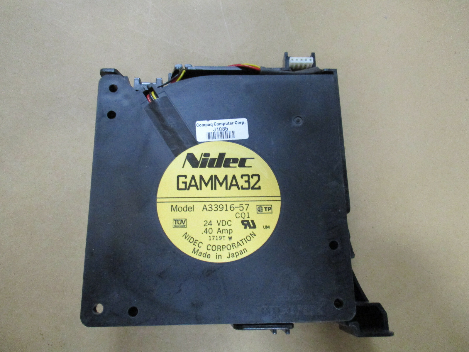 MODEL A33916-57 24VDC, .40AMP, NIDEC GAMMA32 CPU FAN