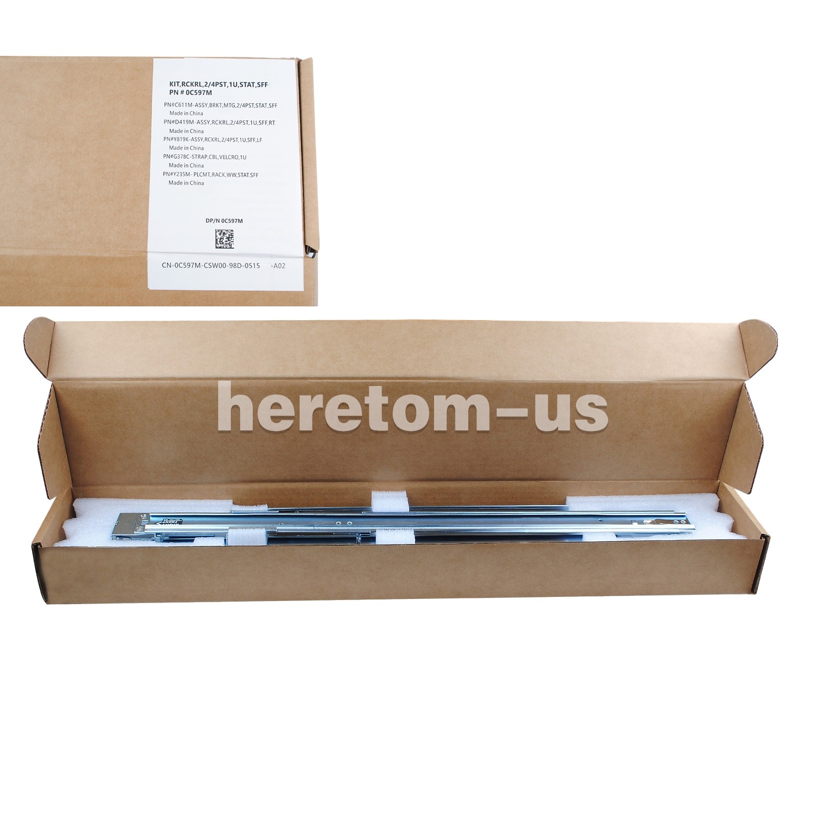 OEM Static Rail Kit 0C597M For Dell R220 R230 R240 R250 R260 R410 R310 R210 R420