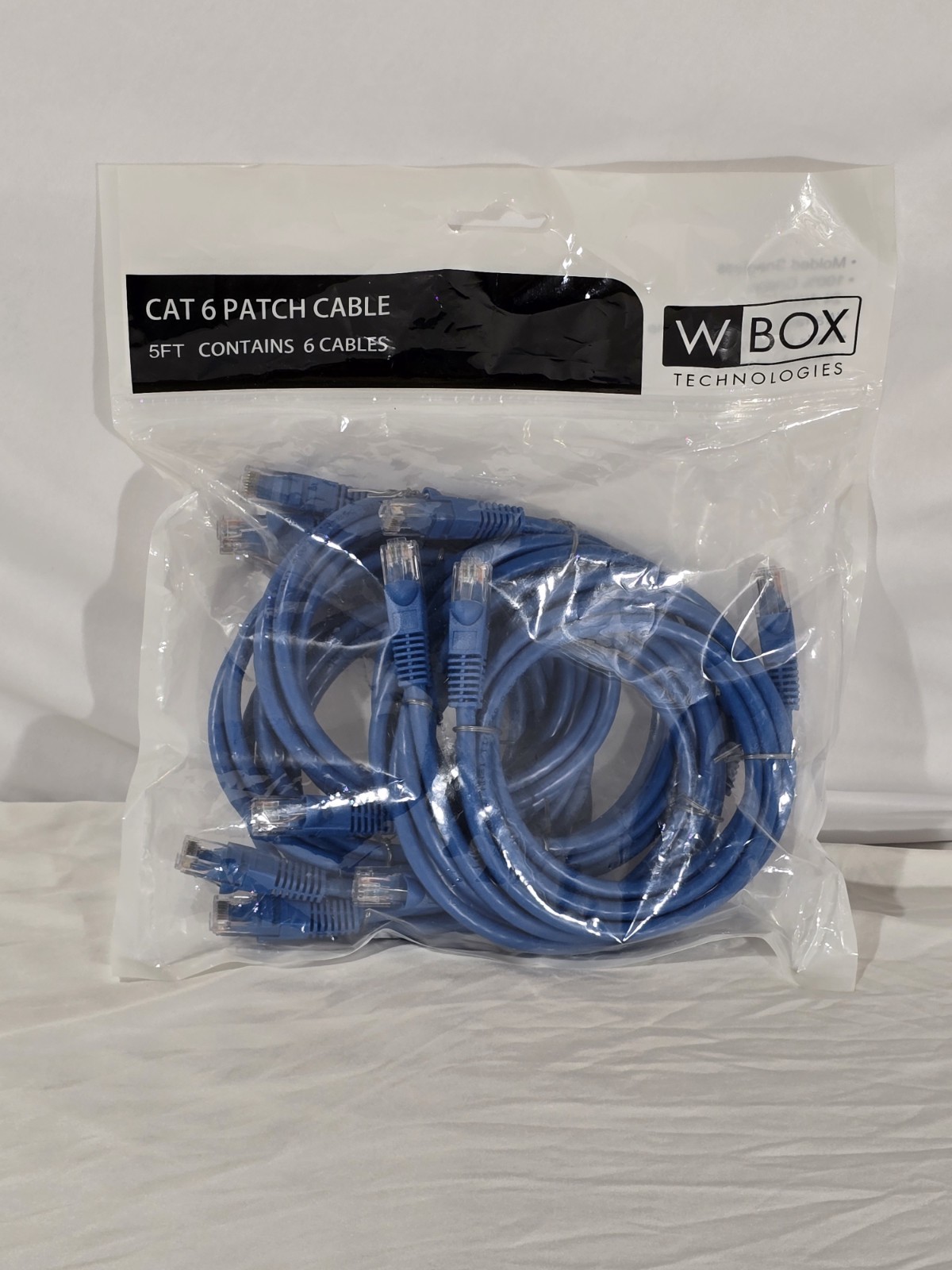 W Box Technologies 5ft, 6pk Cat 6 Patch Cable