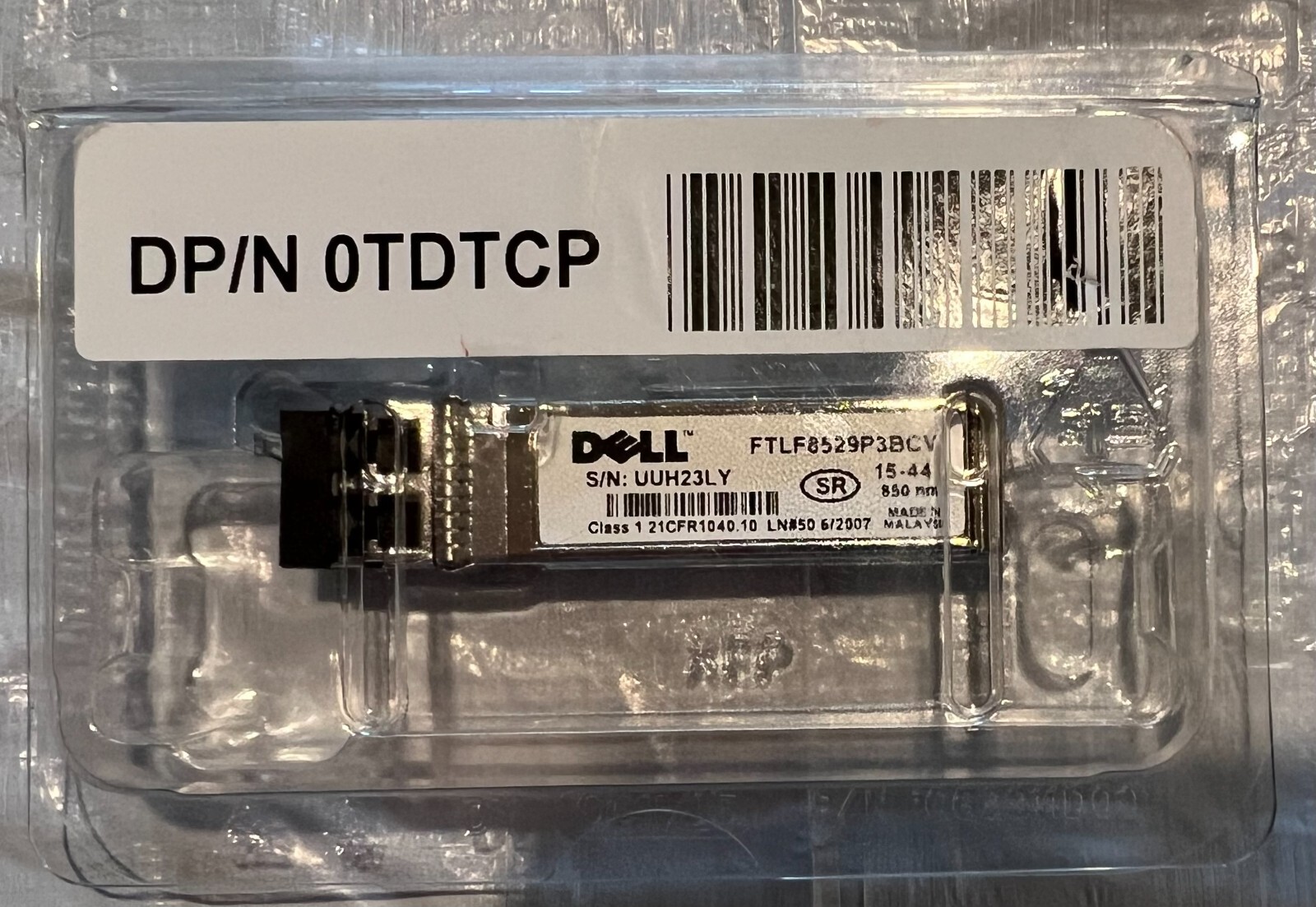 New Dell Finisar 16Gbps SFP+ SR FC 850nm Transceiver 0TDTCP FTLF8529P3BCV