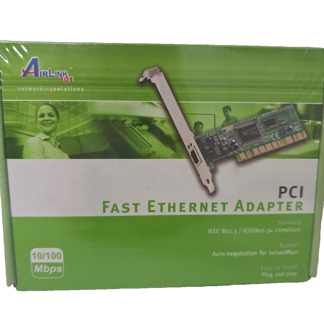 Airlink 101 - 32 bit PCI Ethernet Adapter 10/100Mbps Plug And Play New Sealed