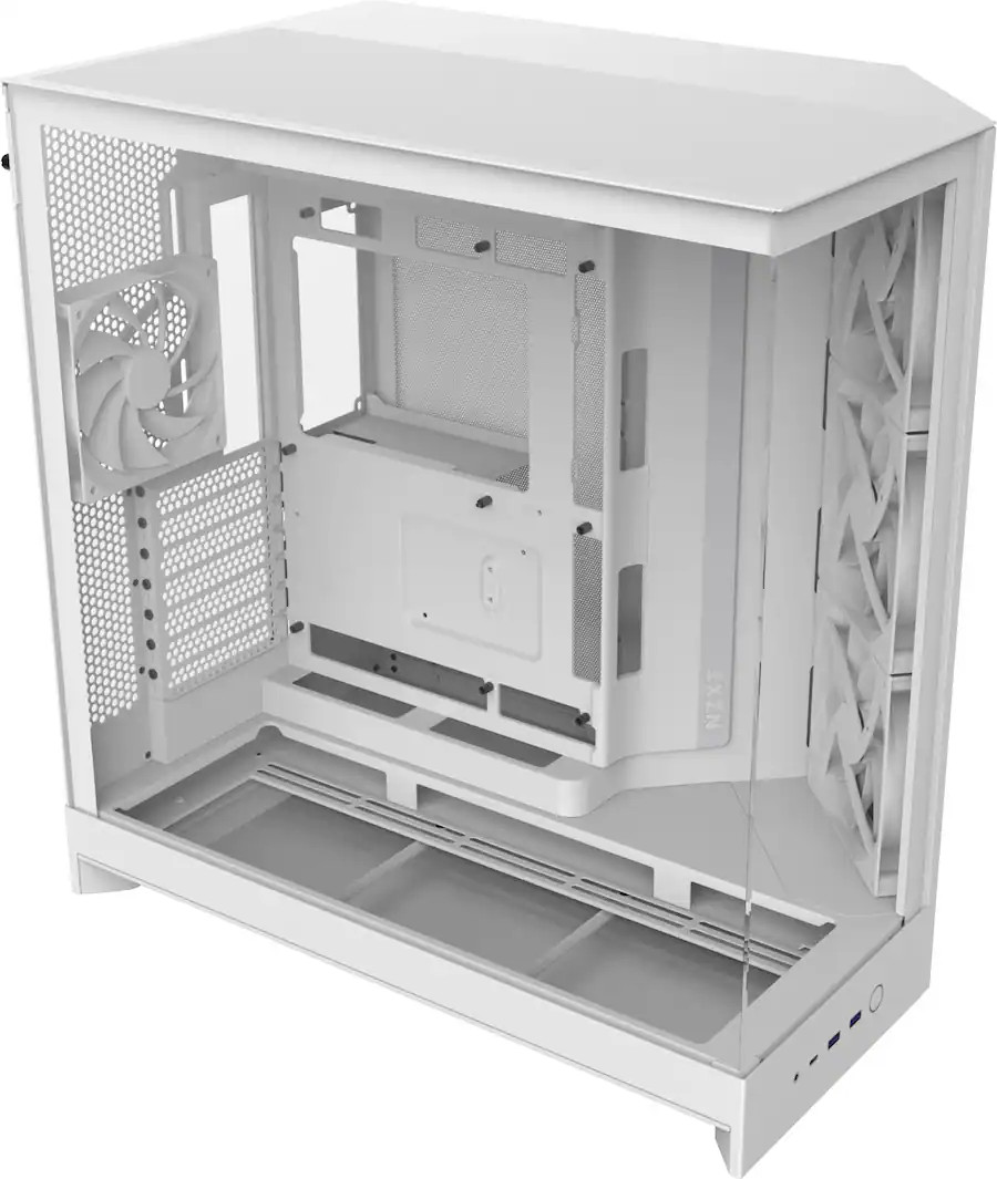 NZXT H9 Flow 2025 ATX Mid-Tower Dual-Chamber PC Case - White - In Box VG