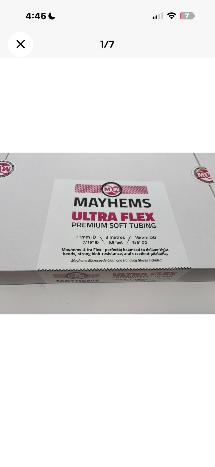 Mayhems - Premium Soft Tubing - Ultra Flex PVC - 11mm ID x 16mm OD, 3m Length