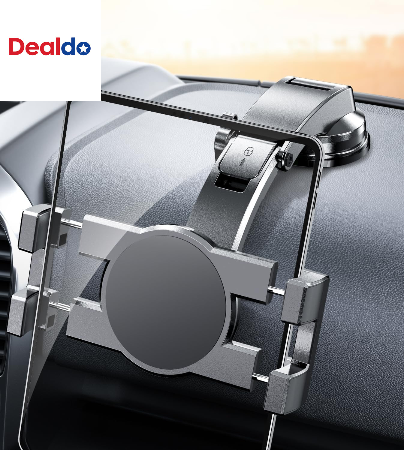 Ipad Holder for Car, Dashboard Tablet Holder for Car Suction Cup Mount with Larg