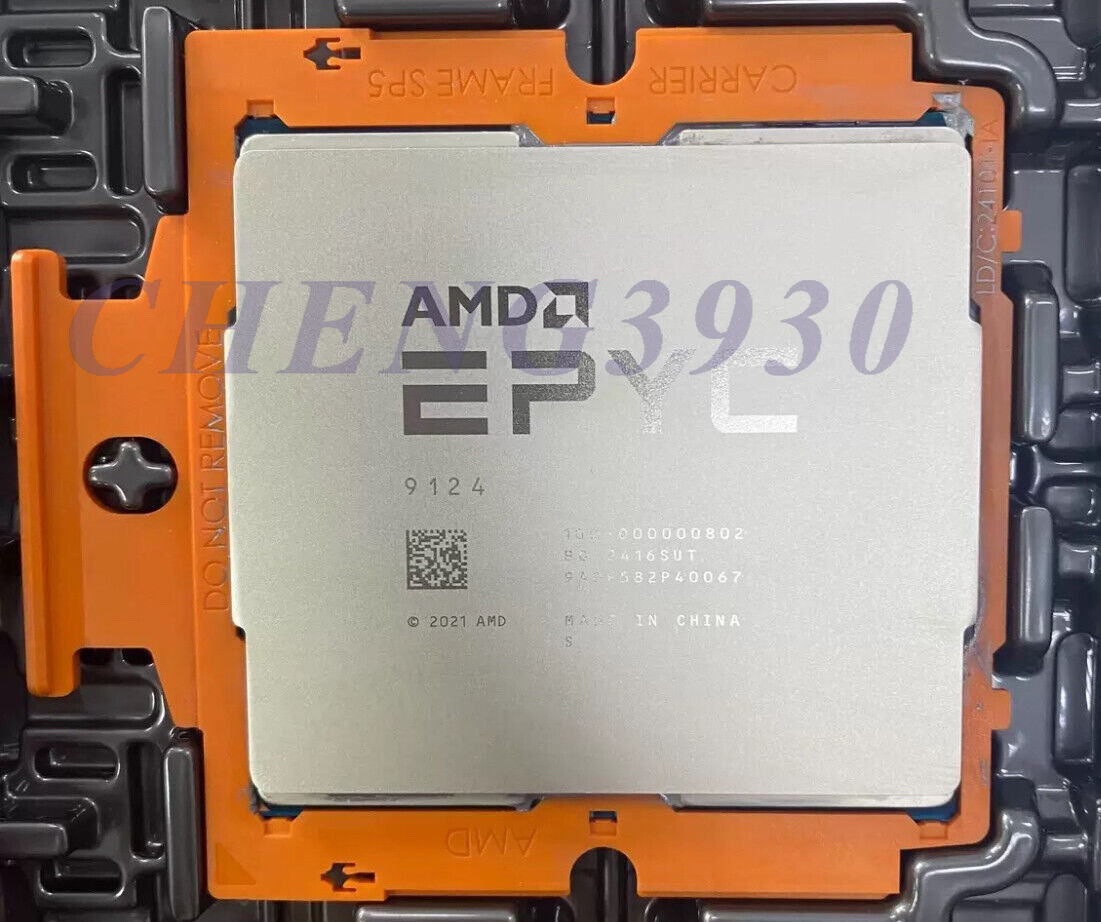 (no lock) AMD EPYC Genoa 9124 CPU processor 16 core 32 thread 3.0GHz-3.6GHz 200W
