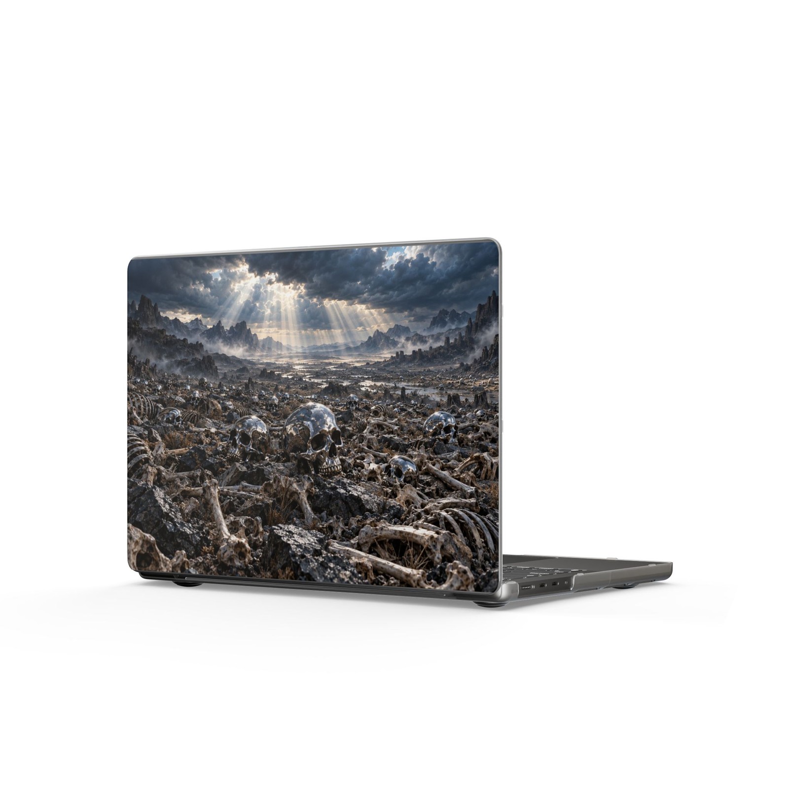 Skull Graveyard Matte MacBook Case | Dark Fantasy Landscape