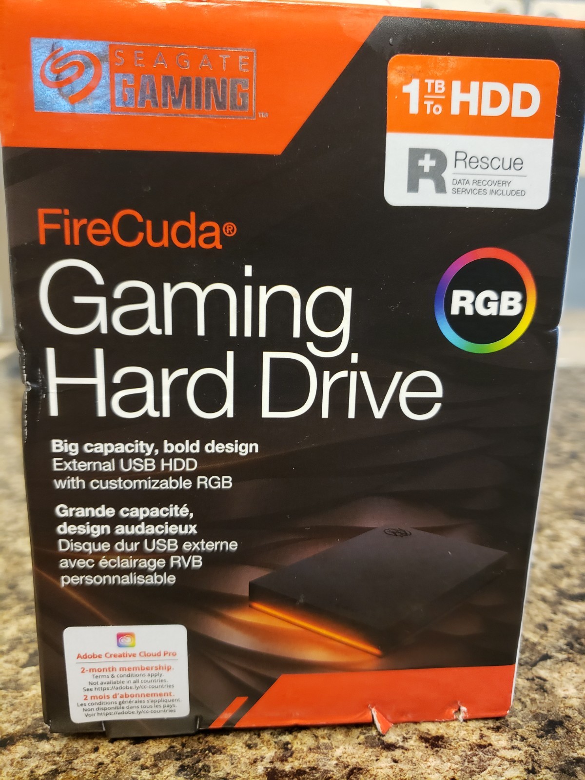 Seagate FireCuda - 1TB (5400 RPM, 3.5") - External Gaming HDD (STKL1000400)..NEW