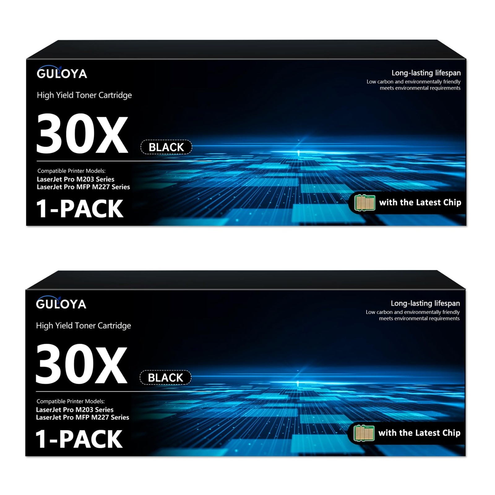 30X CF230X Black Toner Cartridge High Yield 2 pack