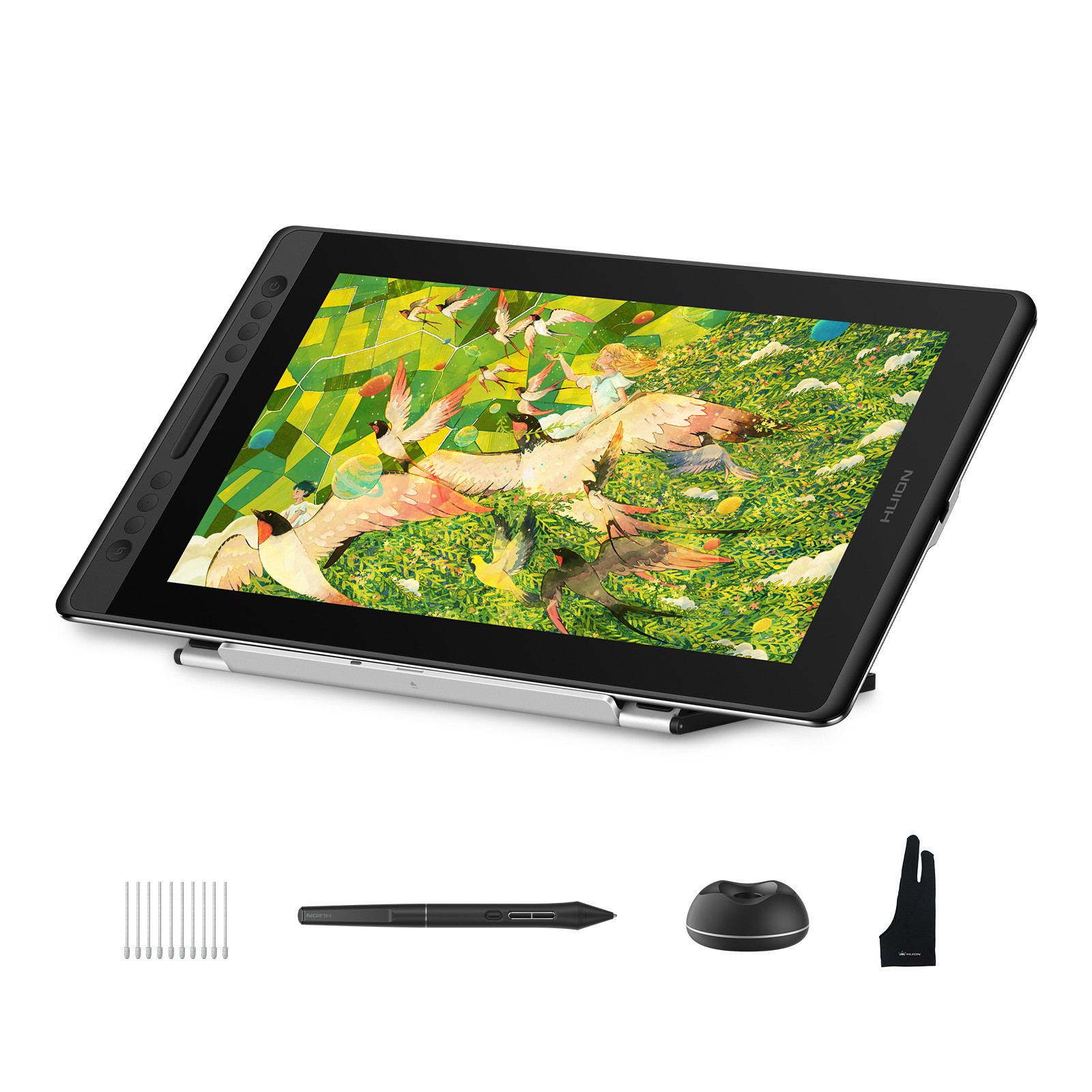 HUION Kamvas Pro 16 V2 15.6" Graphic Tablet 16K PenTech 4.0, Touch Bar & 6 Keys