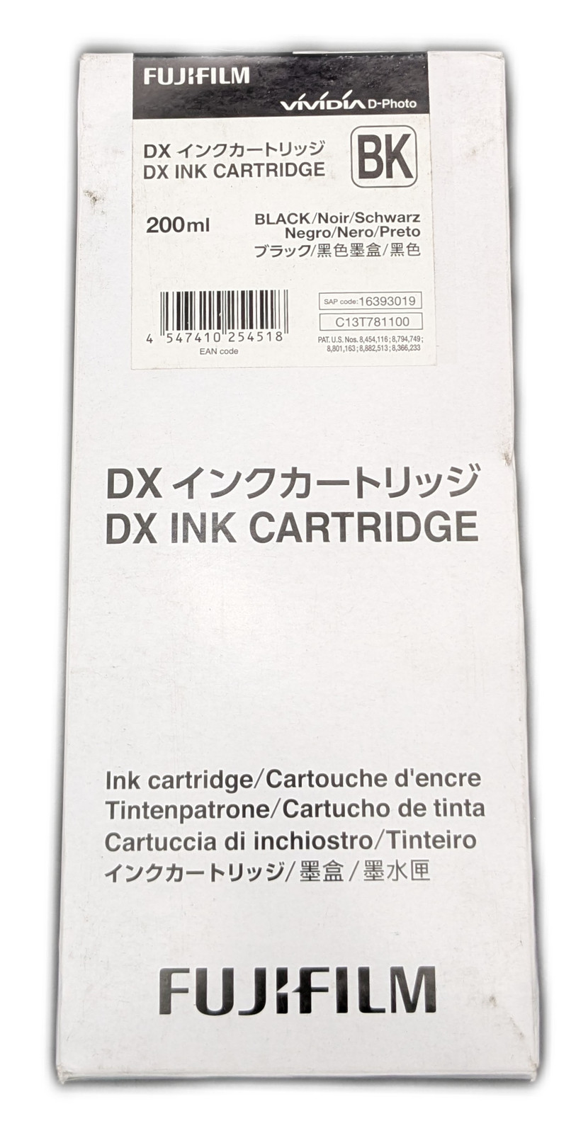 Genuine Fujifilm DX Ink Cartridge 200ml Black