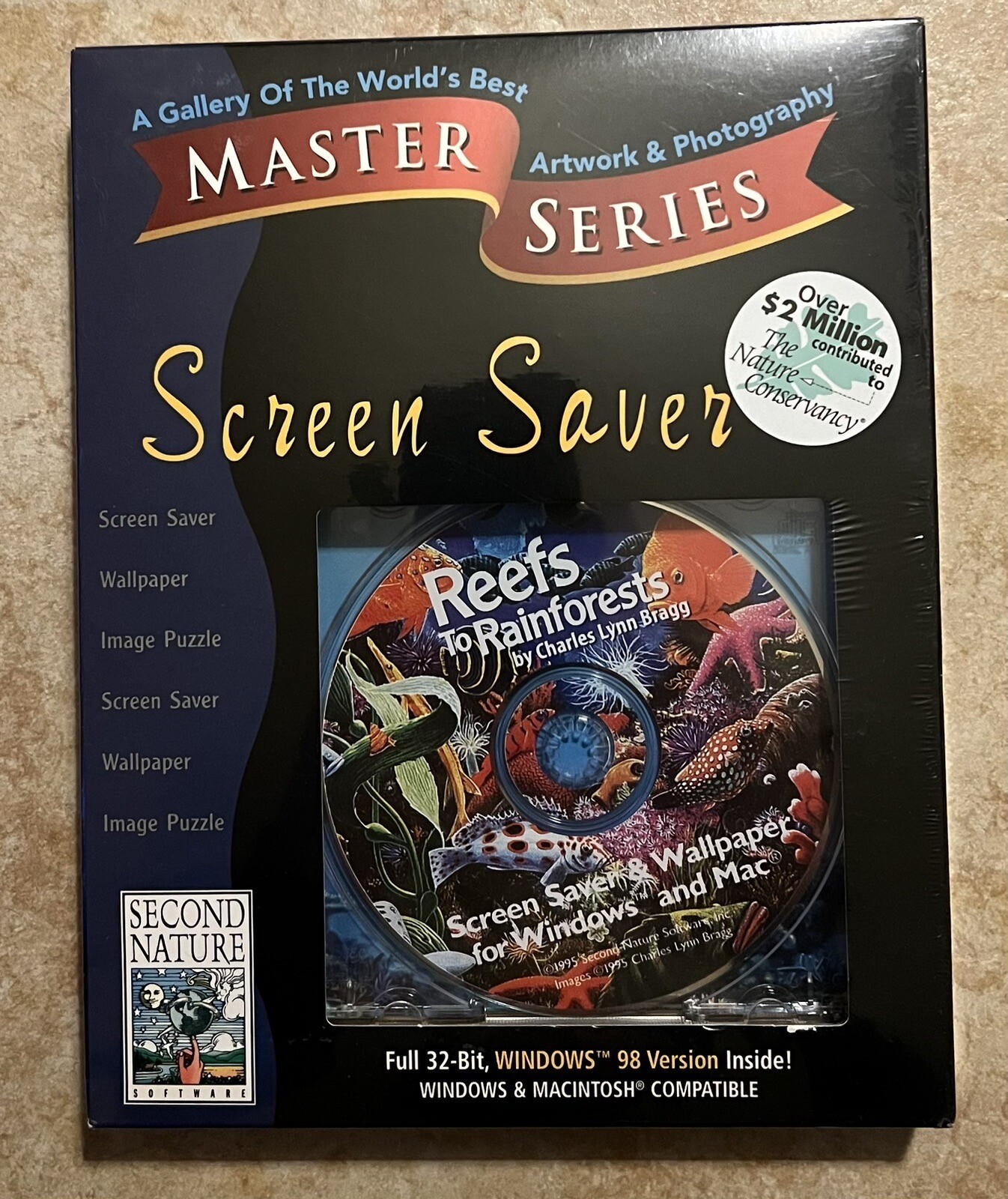 NEW SEALED Master Series Screen Saver Reefs to Rainforests PC Software - RARE