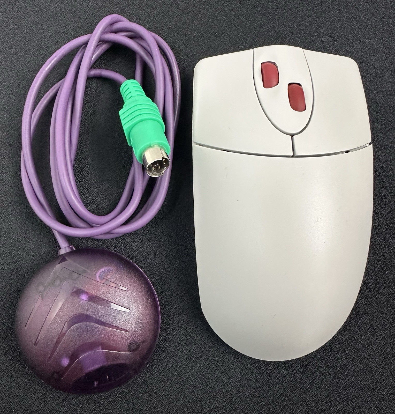 A4Tech Mouse Wireless PS/2 PS2 Infrared Trackball Scroll Wheel Beige IRW-25
