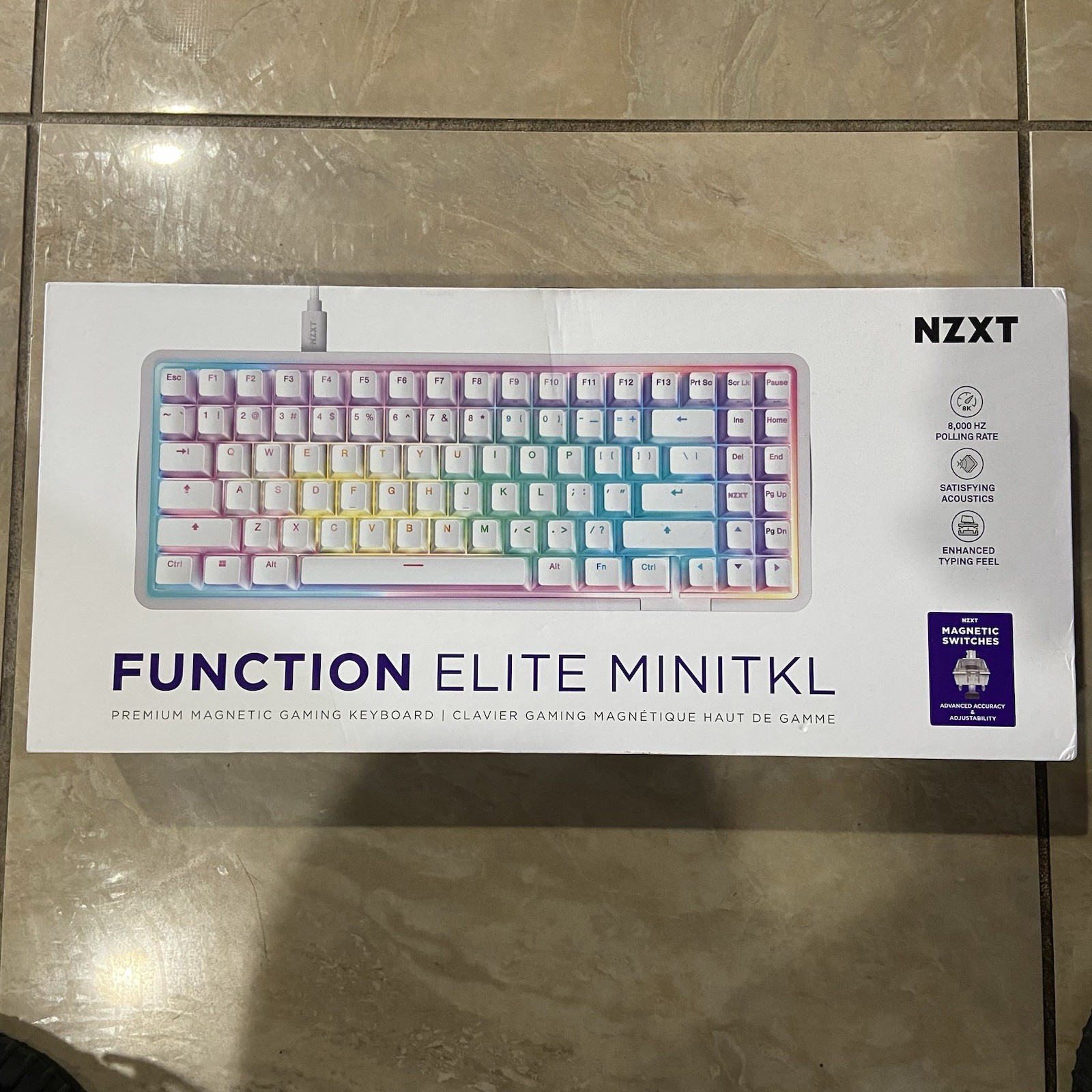 NZXT Function Elite MiniTKL Magnetic RGB Gaming Keyboard 30g HE 8k Polling RT