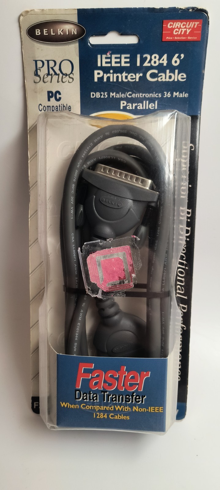 Belkin Pro Series 6 Foot 1.8m IEEE 1284 Printer Cable - Still in Box