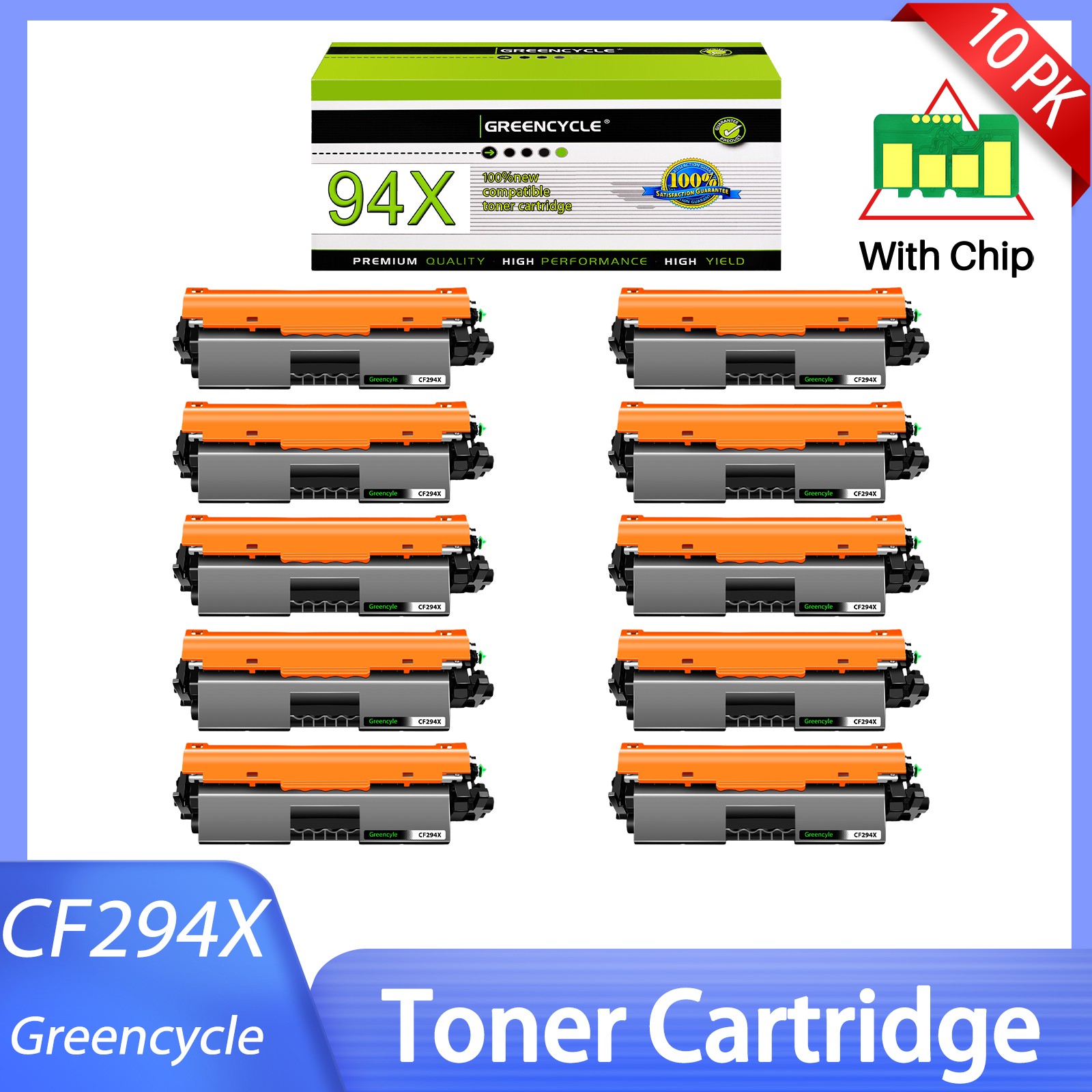 10X CF294X Toner Cartridge Compatible For HP 94X LaserJet Pro M118dw MFP M148dw