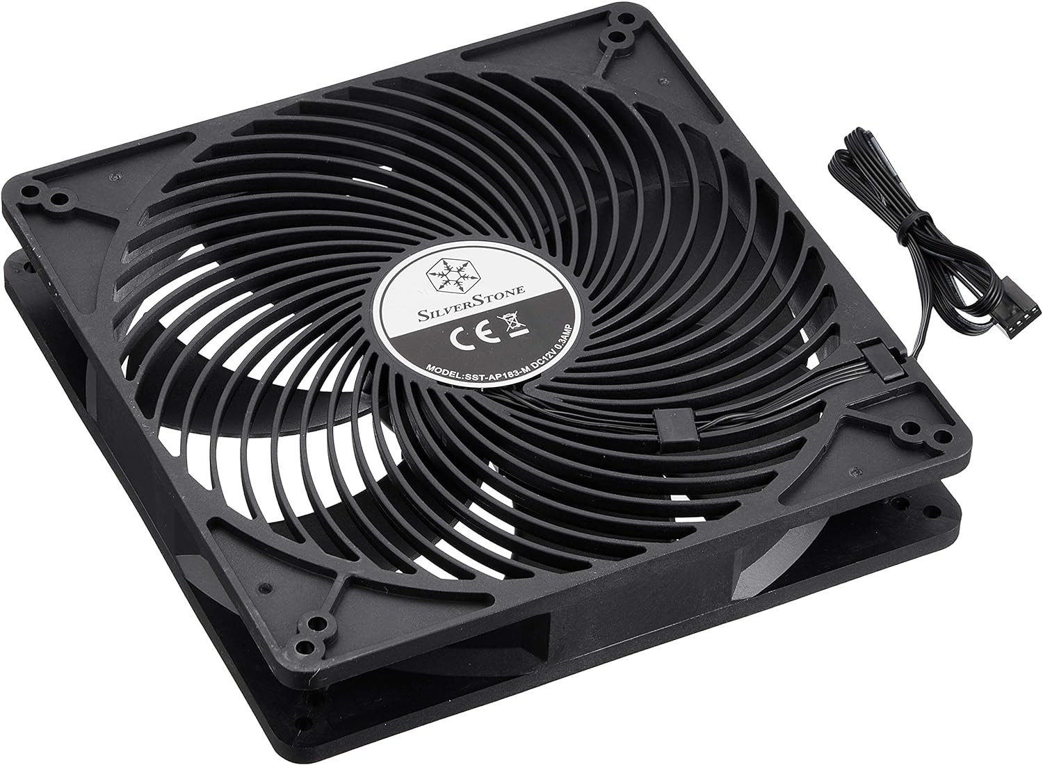 SST-AP183 - Air Penetrator Computer Case Cooling Fan 180Mm, High Airflow, Black