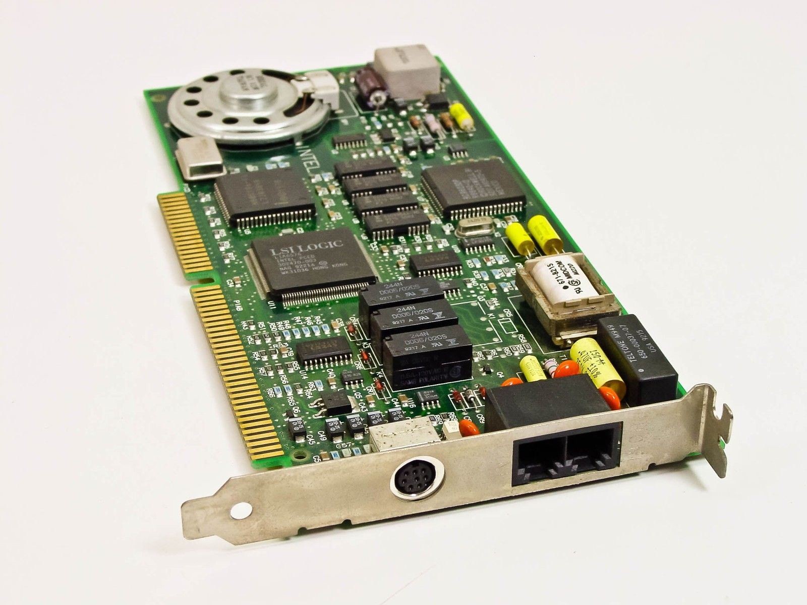 Intel PCCB 6201A 16-Bit ISA Modem Fax Card LSI Logic 302470-003 FCC ID
