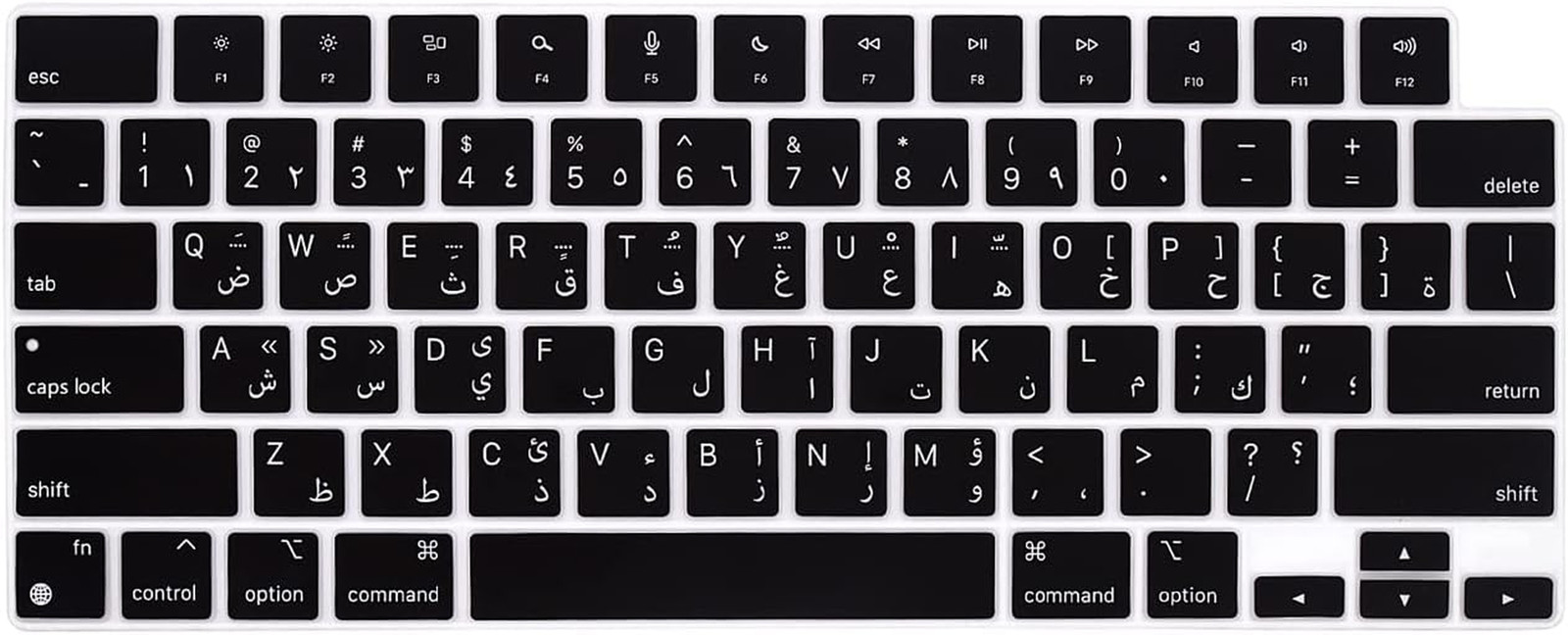 Arabic Keyboard Cover for Macbook Air 13/15'' & Pro 14/16'' M5 M4