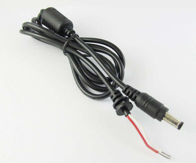 1pc 1.2M/4Ft DC Power Cable 5.5 x 2.5mm 5.5/2.5 DC Power Plug w/ Ferrite Core